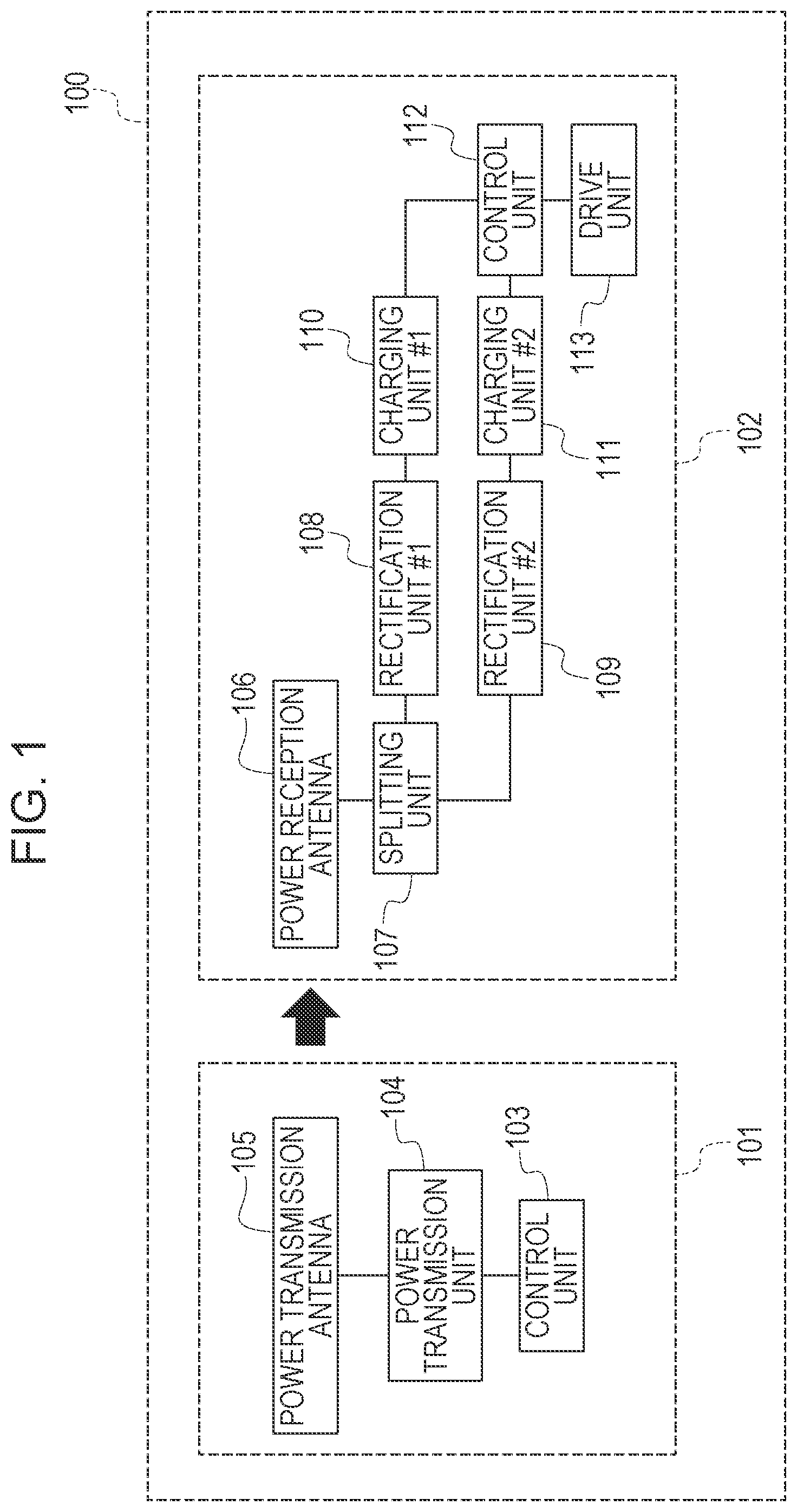 Patent US11824369 — Wireless power transmission system, control method of controlling wireless power transmission system, and storage medium — Figure 1