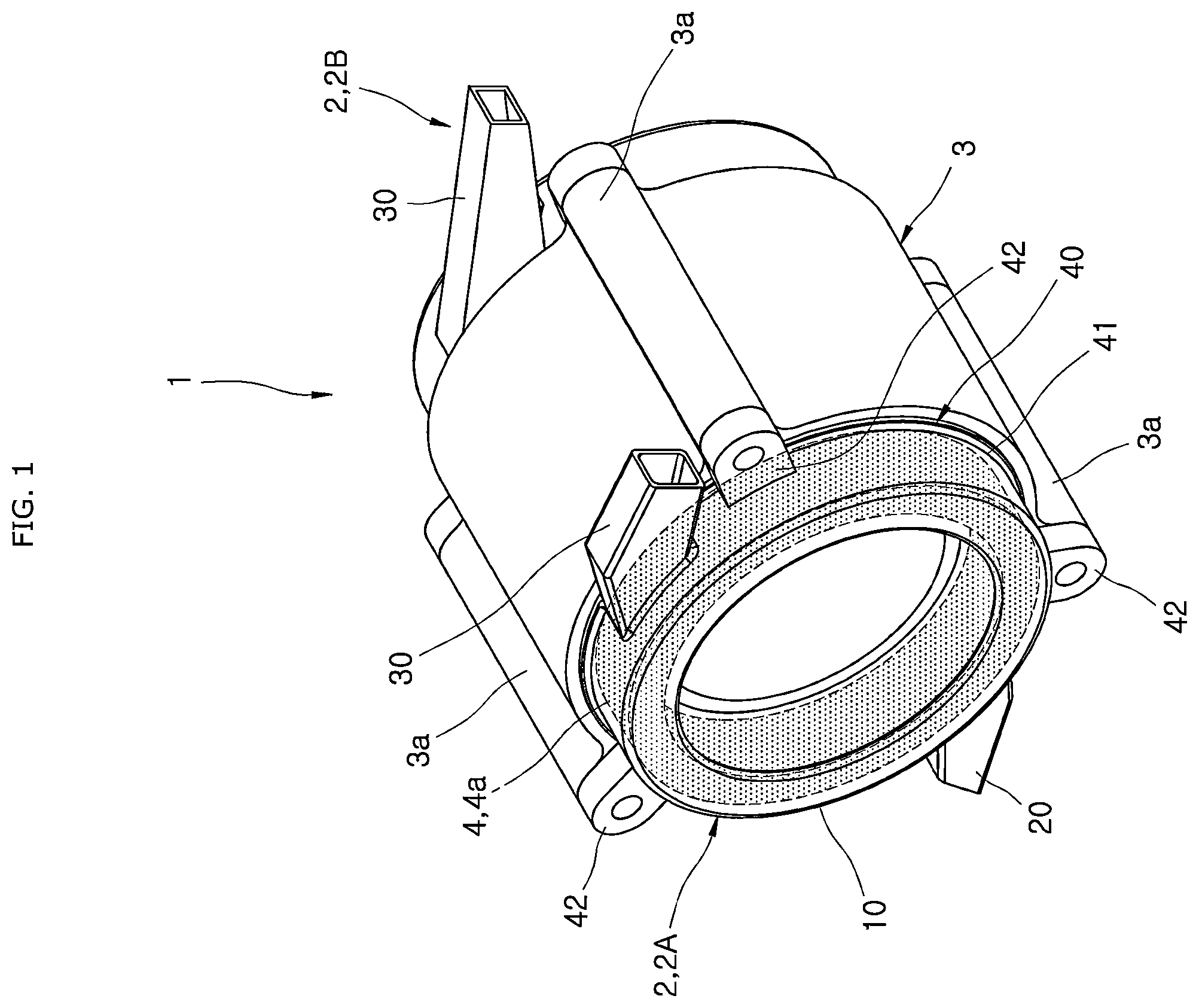 Patent US11824402 — Apparatus for cooling coil of motor — Figure 1