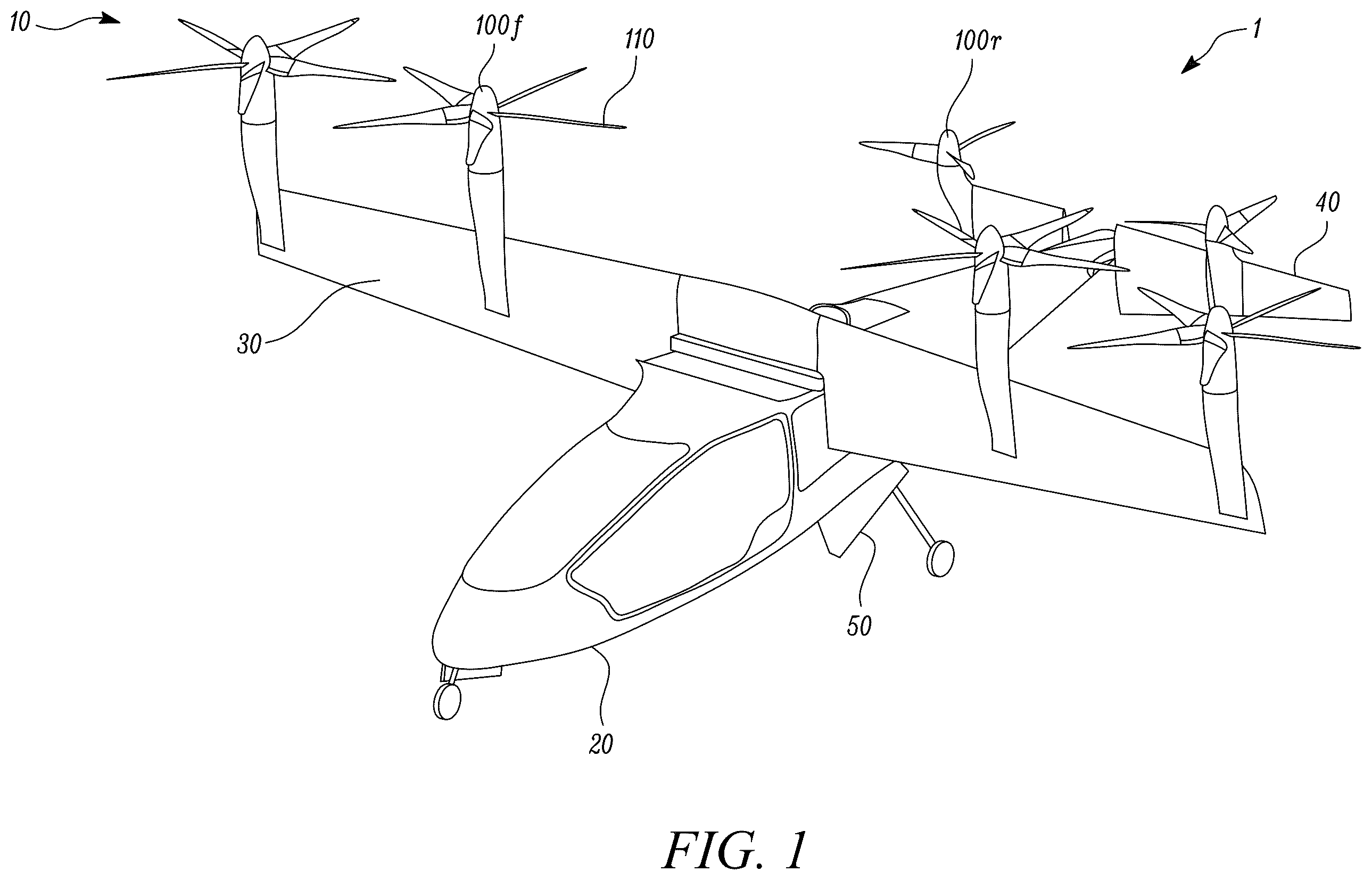 Patent US11824410 — Electrical machines for aircraft power and propulsion systems — Figure 1
