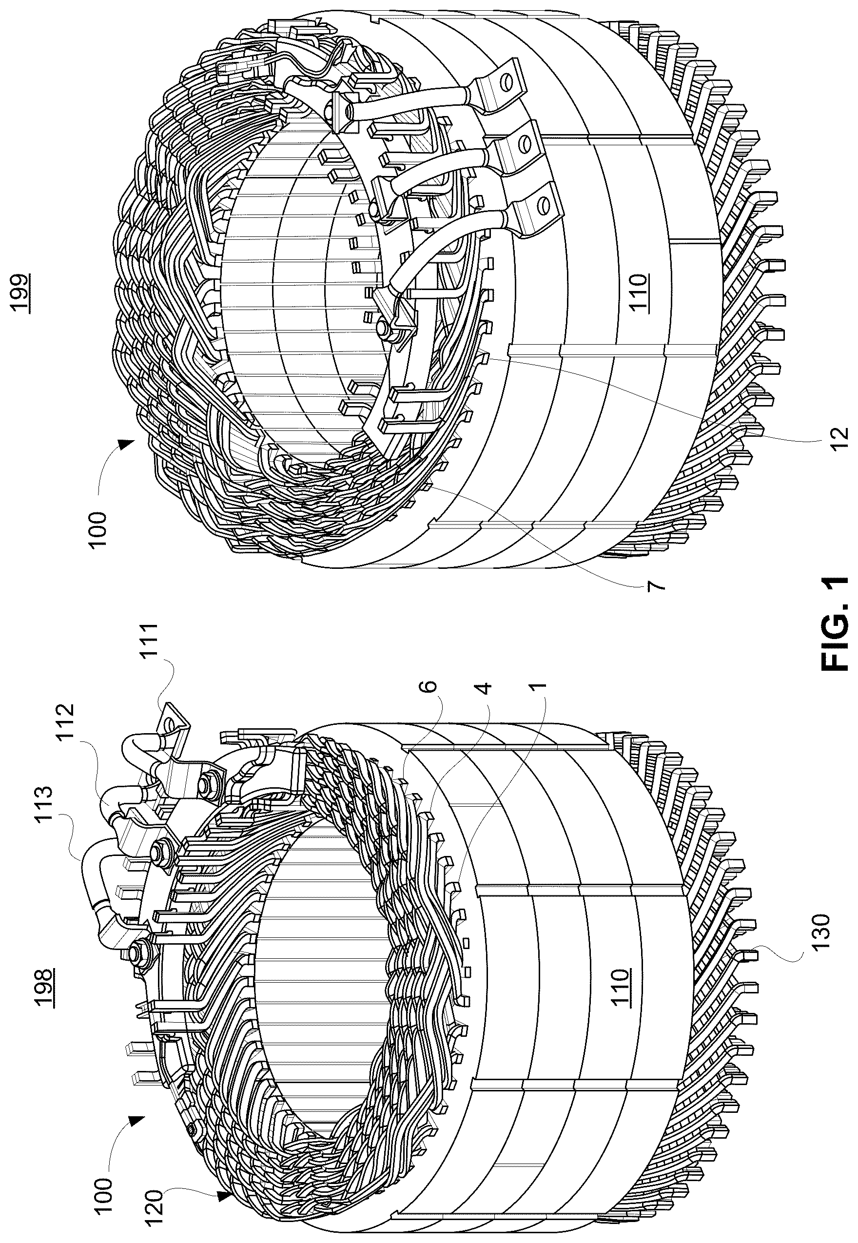 Patent US11824413 — Balanced winding layouts for electric motors — Figure 1