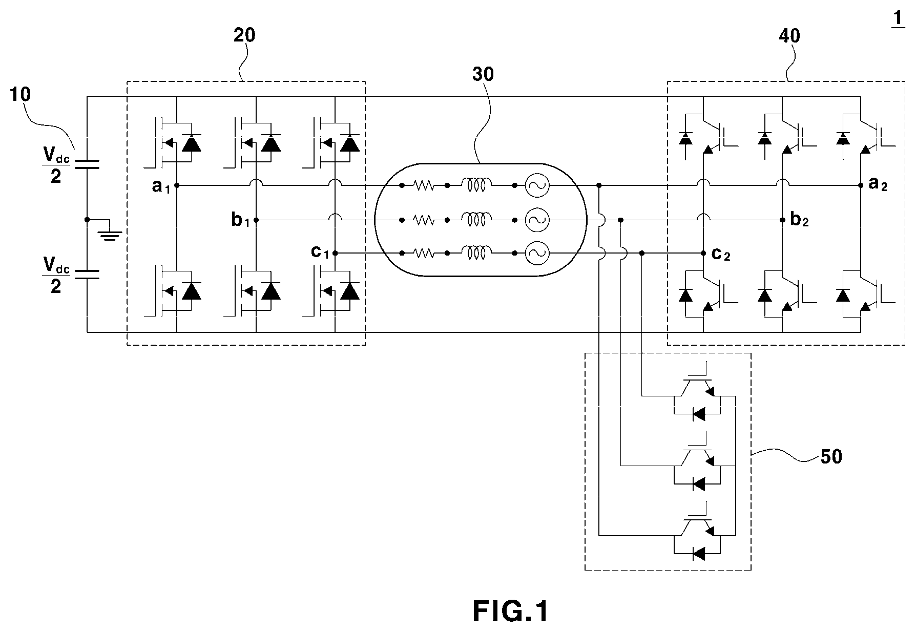 Patent US11824414 — Motor winding pattern and motor driving system — Figure 1