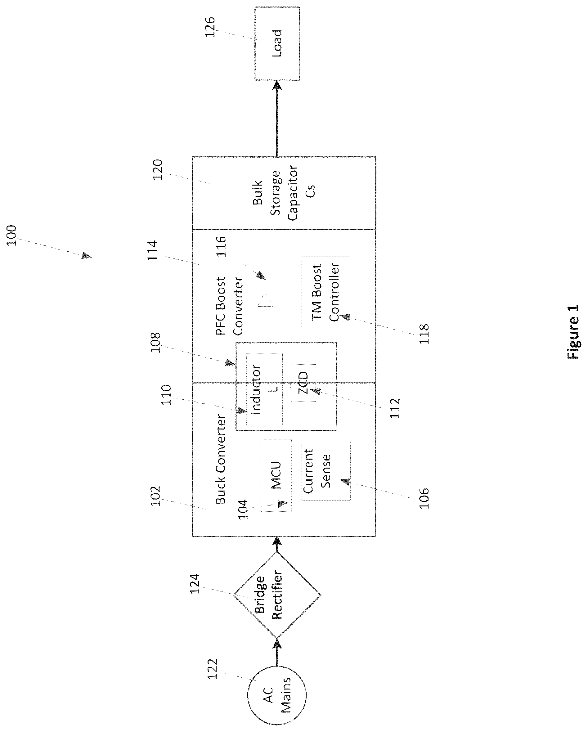 Patent US11824433 — Inrush current limited AC/DC power converter apparatus — Figure 1