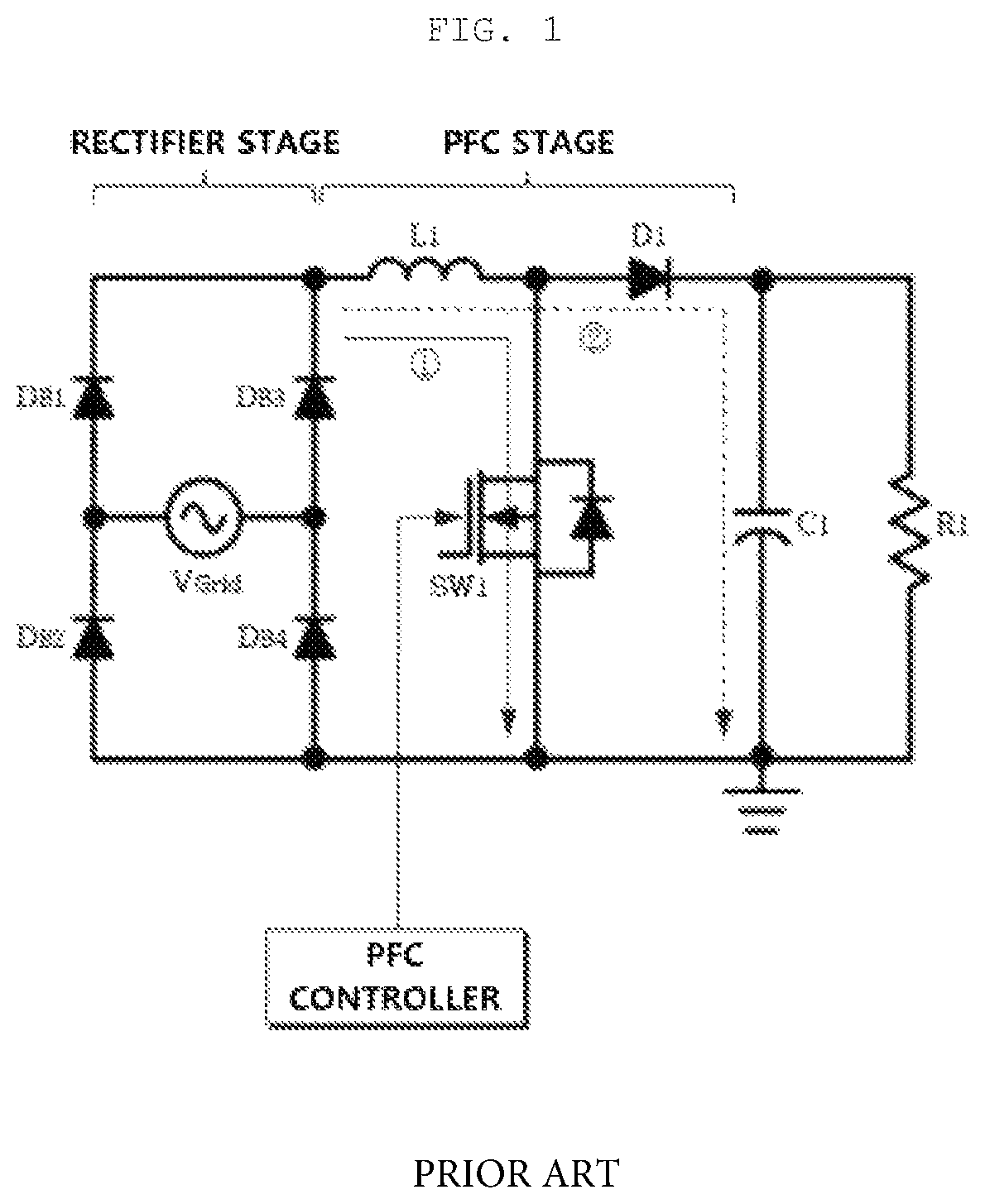 Patent US11824435 — Integrated DC/DC and AC/DC converter system — Figure 1