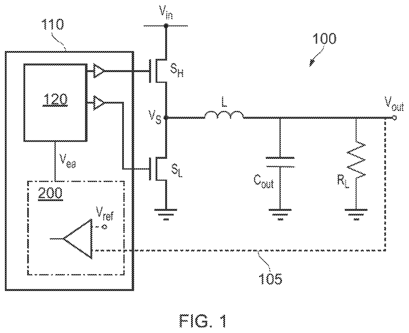 Patent US11824442 Figure 1 – Error amplifier circuits for DC-DC converters, DC-DC converters and controllers