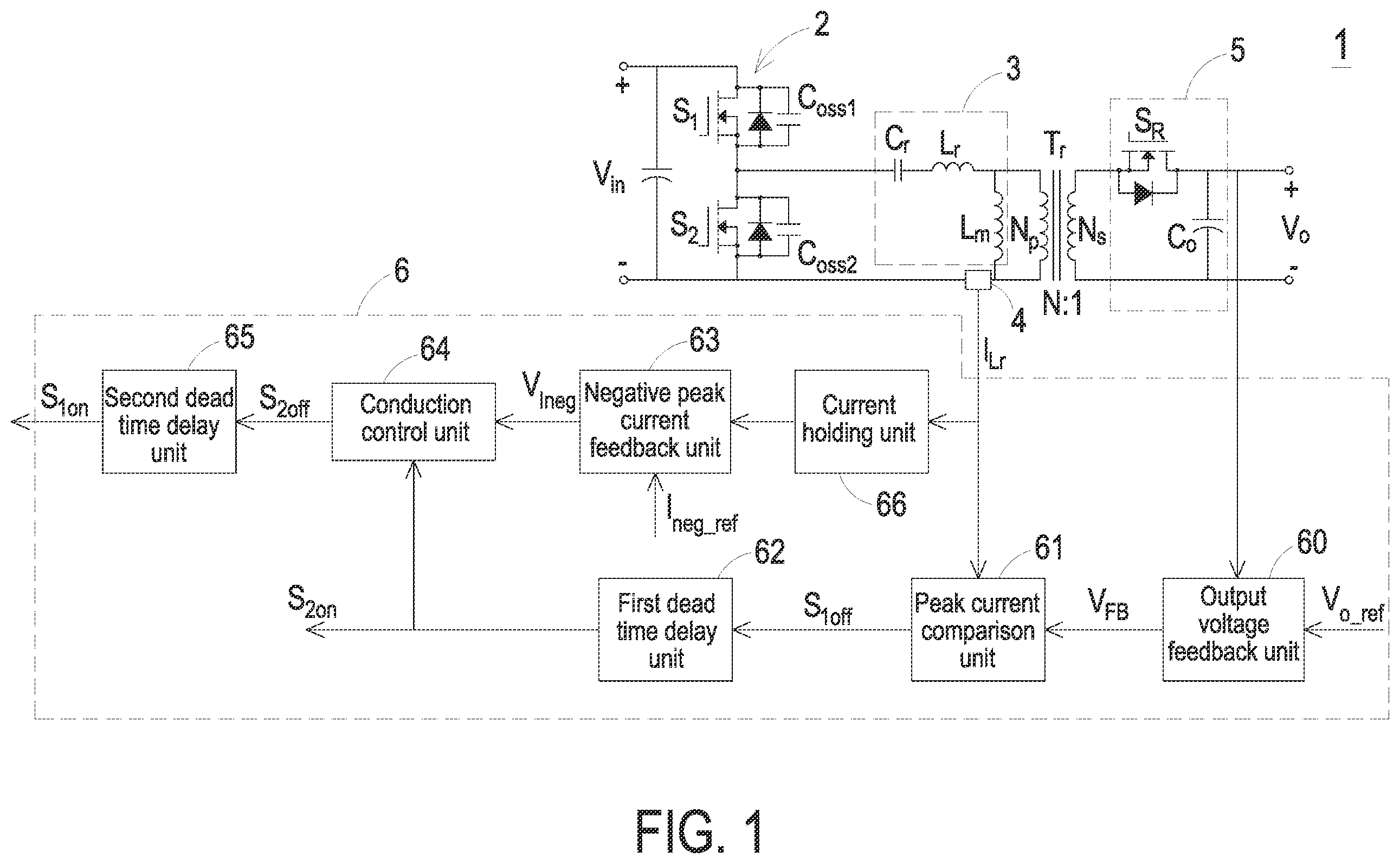Patent US11824456 Figure 1 – Hybrid flyback circuit and control method