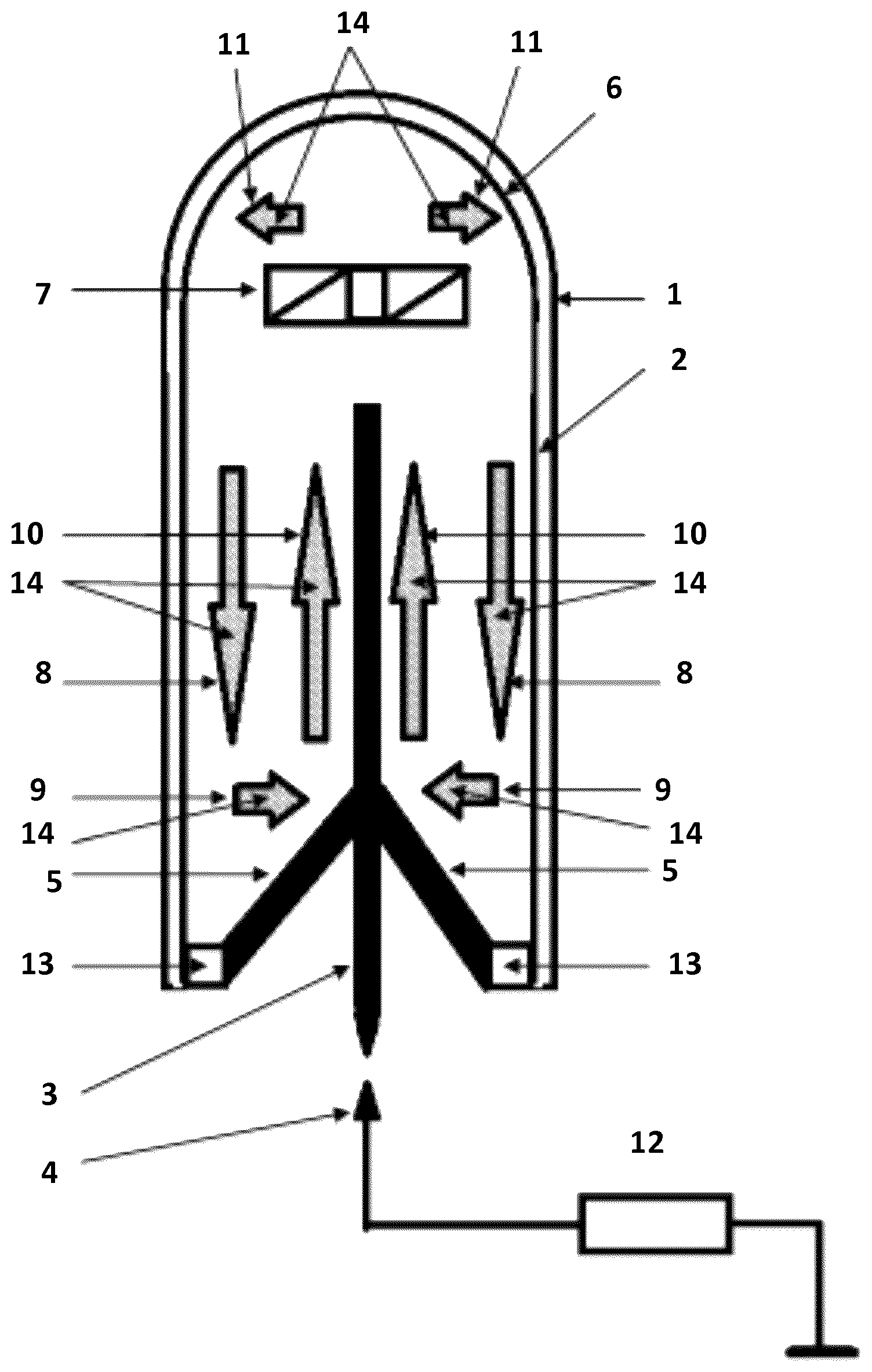 Patent US11824468 — Electrostatic frictional pulse generator — Figure 1