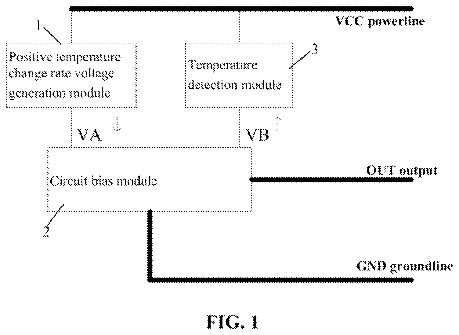 Patent US11824476 — Circuit for converting temperature change amount into voltage change in motor drive system — Figure 1