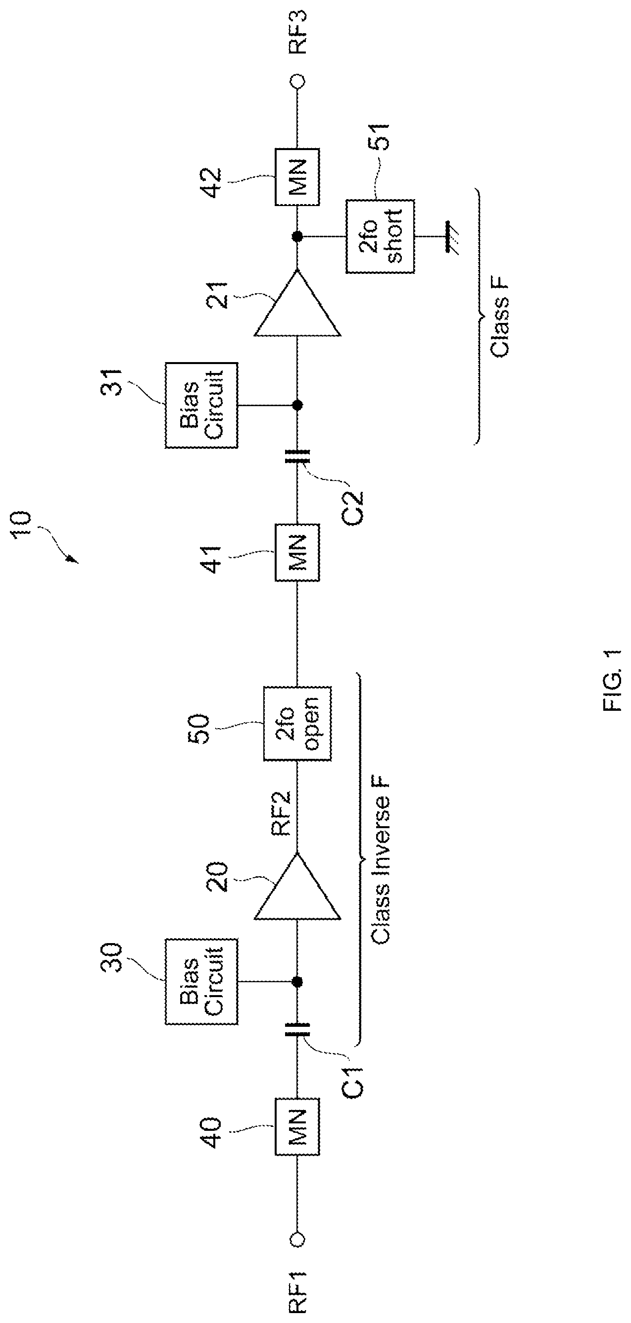 Patent US11824499 — Power amplifier circuit — Figure 1