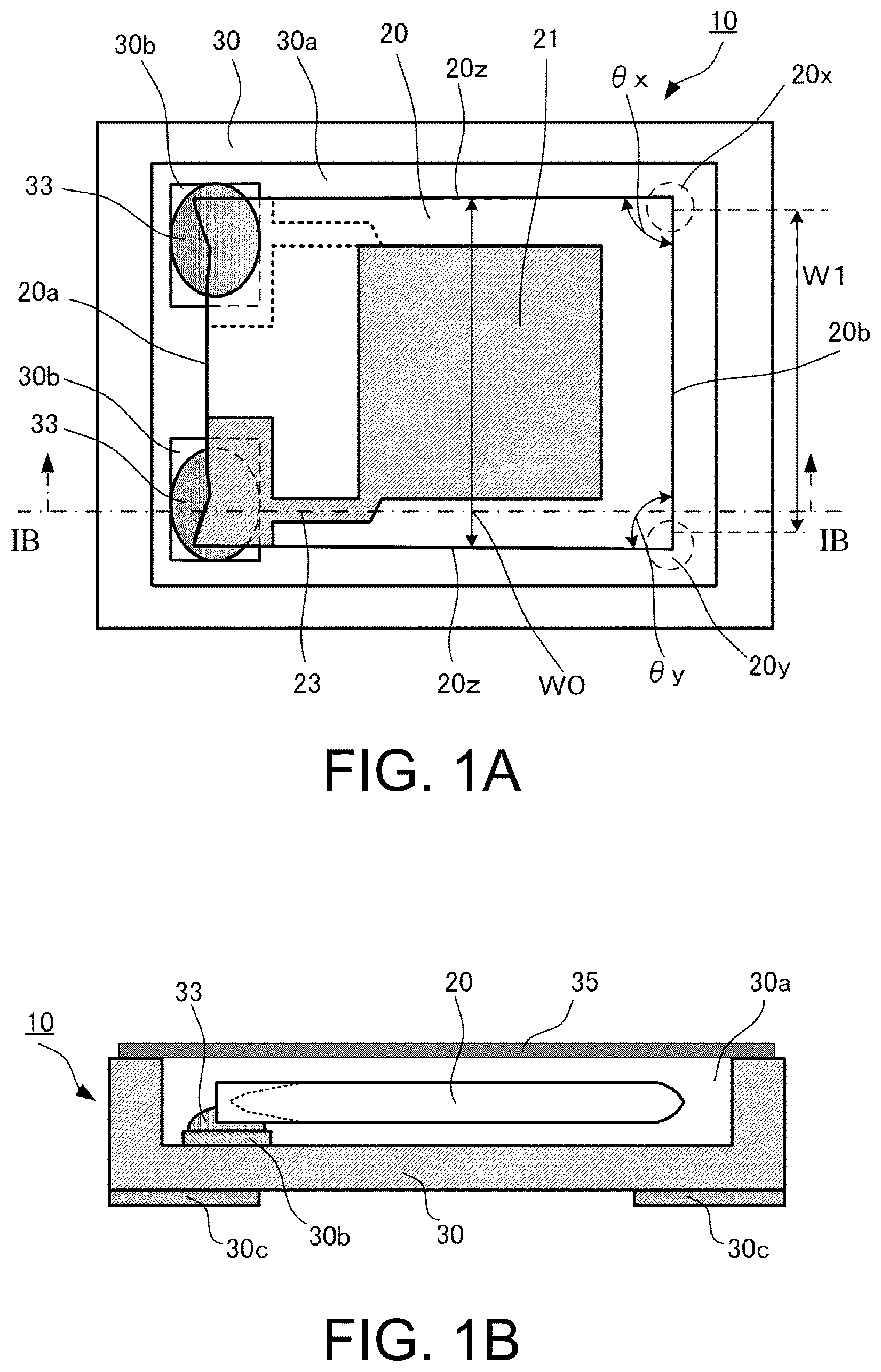 Patent US11824516 — Piezoelectric device and manufacturing method of the same — Figure 1