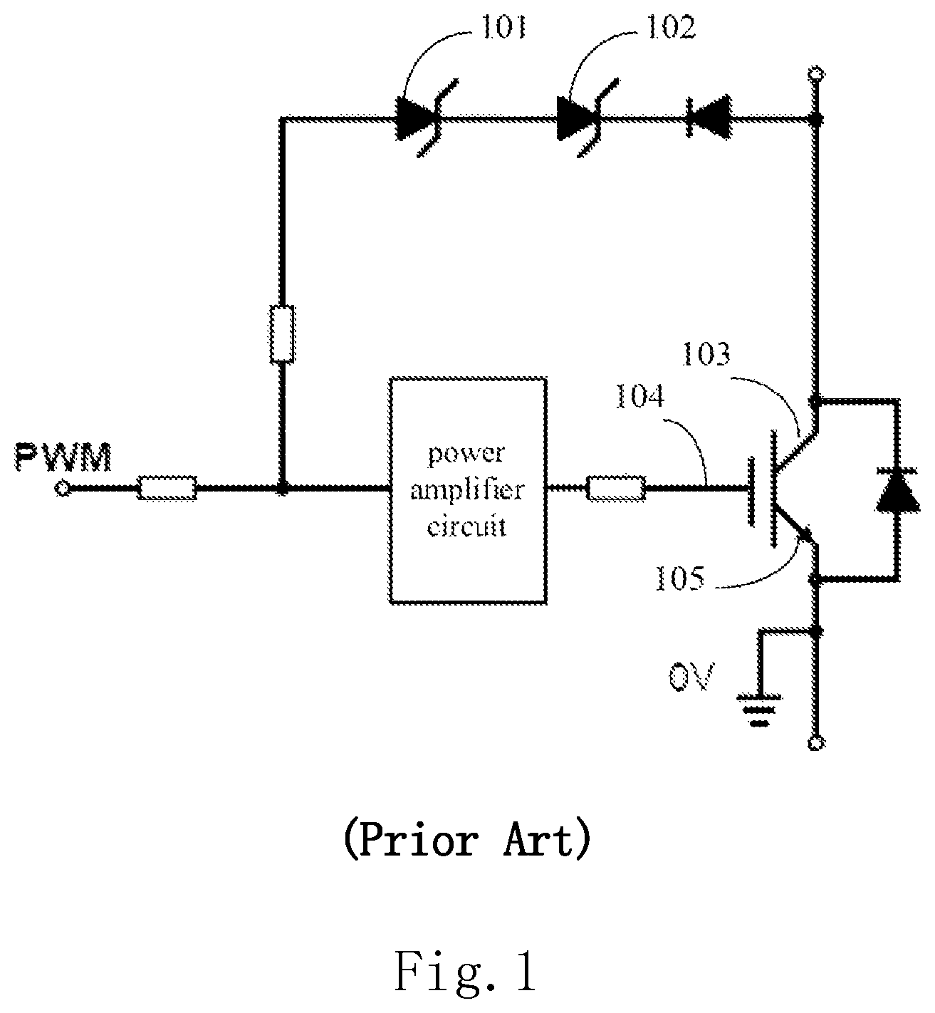 Patent US11824526 — Circuit and control method for preventing false turn-on of semiconductor switching device — Figure 1