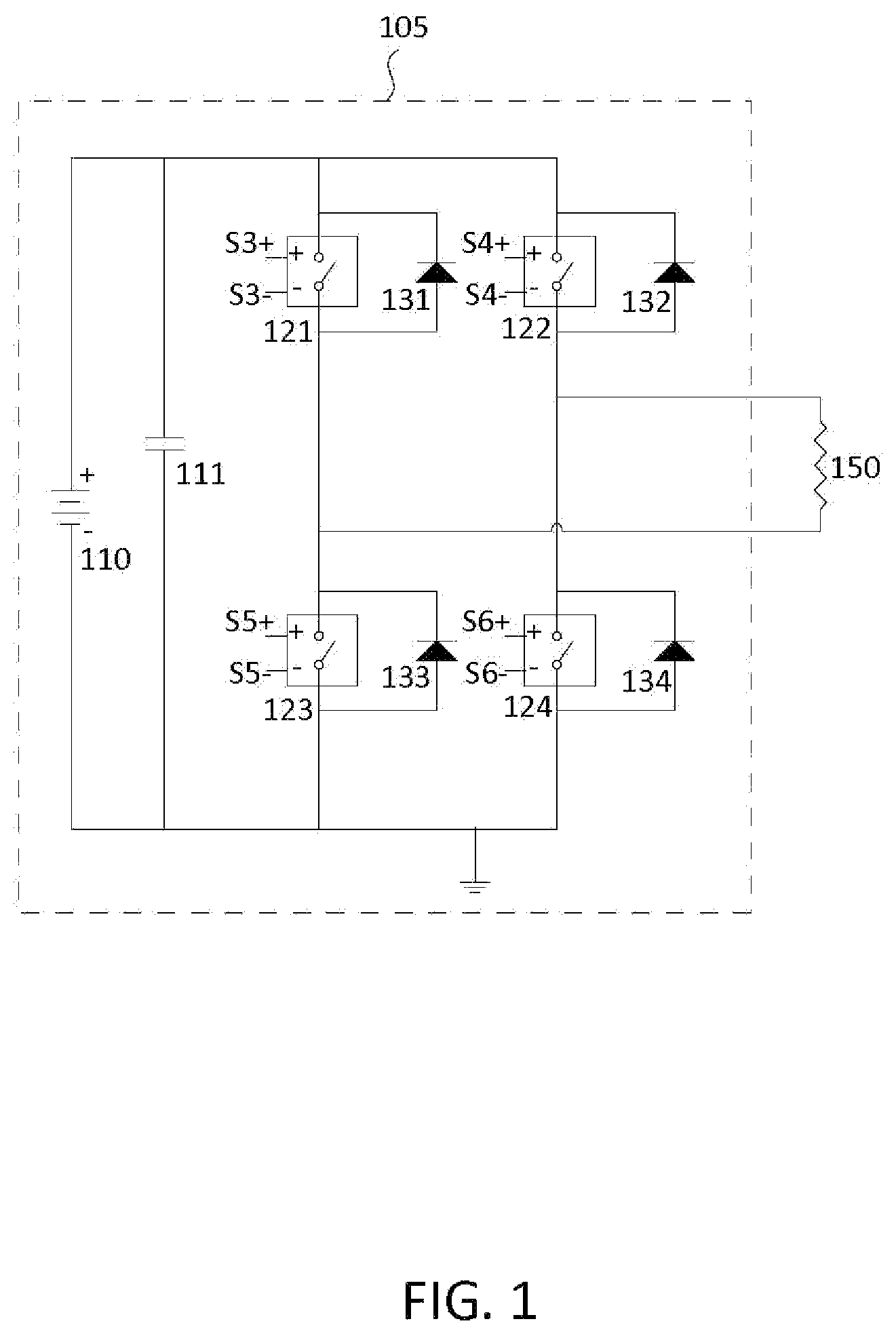 Patent US11824542 Figure 1 – Bipolar high voltage pulser