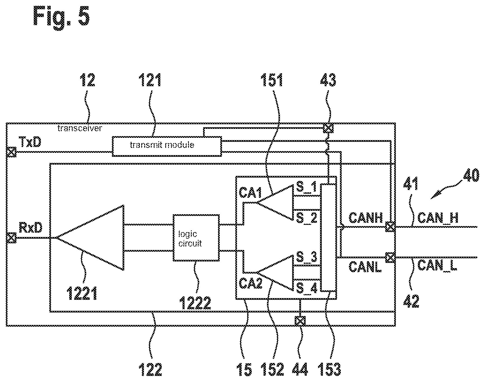 Patent US11824577 Figure 3 – Receive module and method for receiving differential signals in a serial bus system