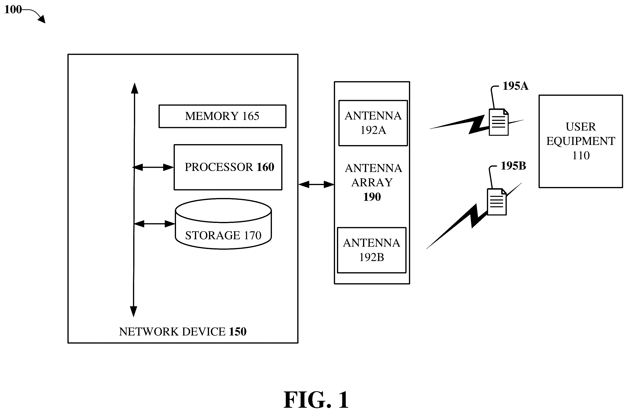 Patent US11824637 — Generating wireless reference signals in a different domain for transmission — Figure 1