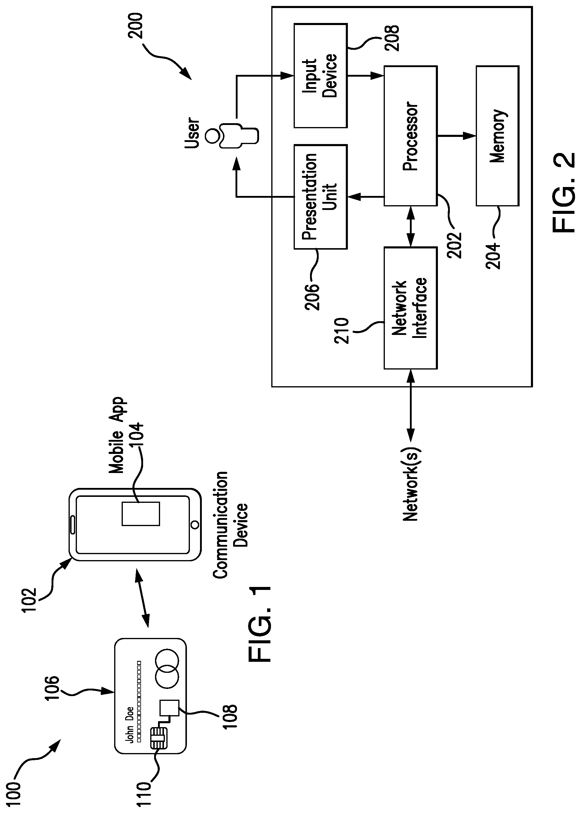 Patent US11824642 — Systems and methods for provisioning biometric image templates to devices for use in user authentication — Figure 1