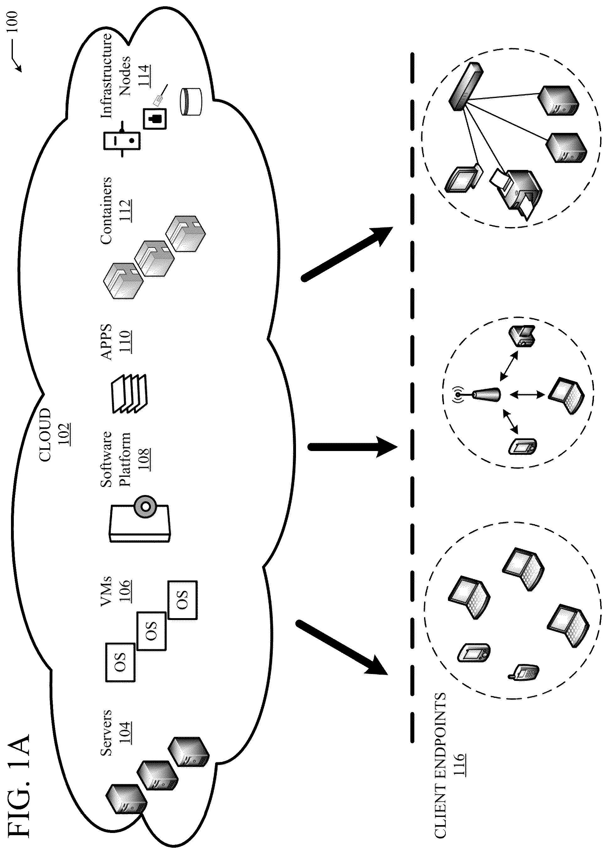Patent US11824674 — Application specific network slices — Figure 1