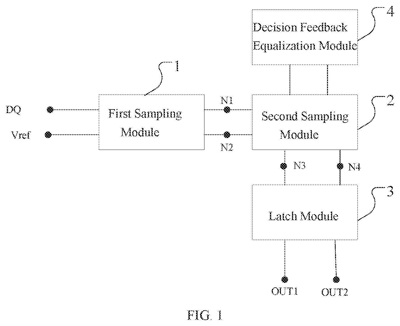 Patent US11824690 — Data sampling circuit and data sampling device — Figure 1