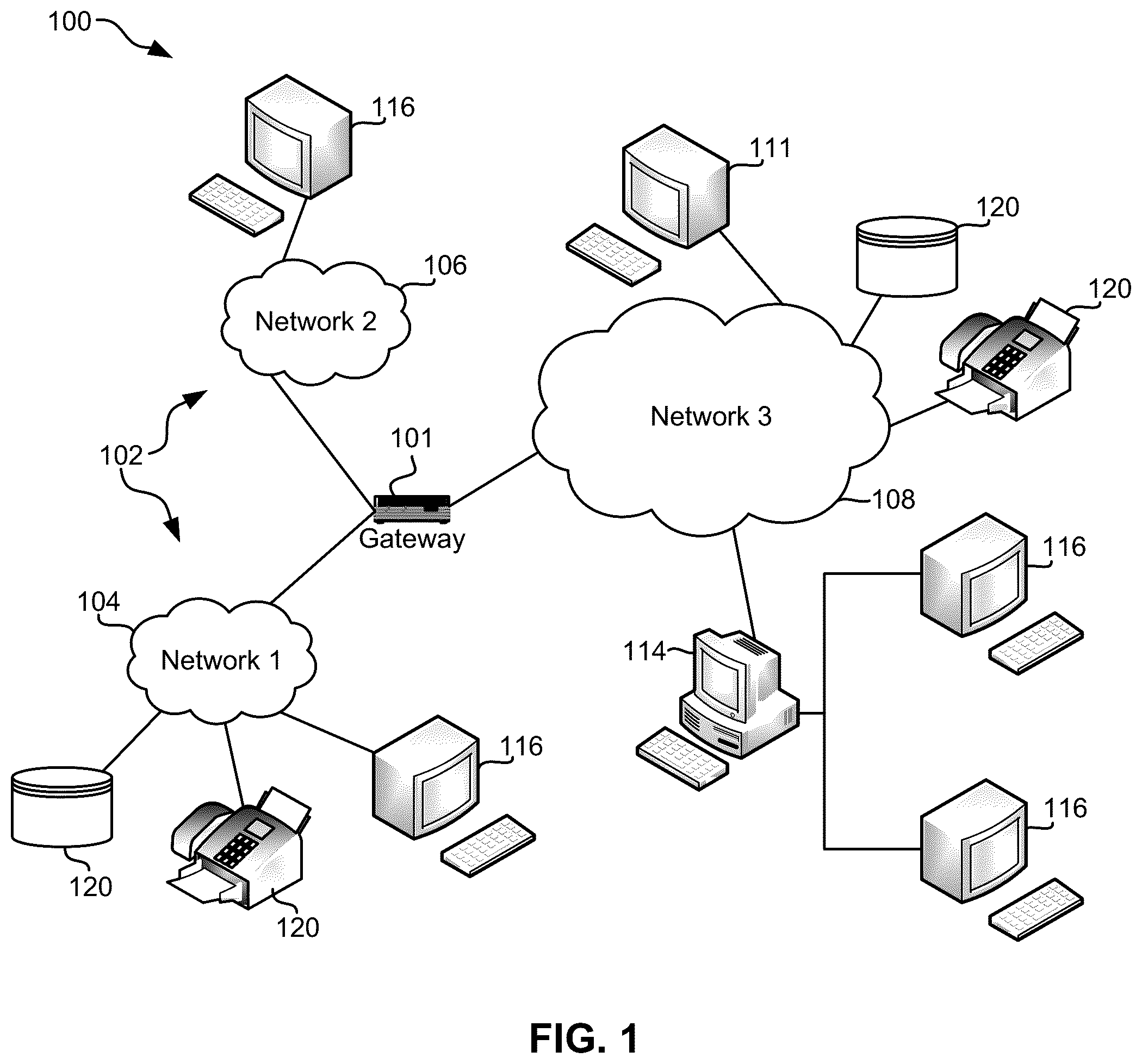 Patent US11824707 Figure 1 – Determining a resilient portion of an internet-based network