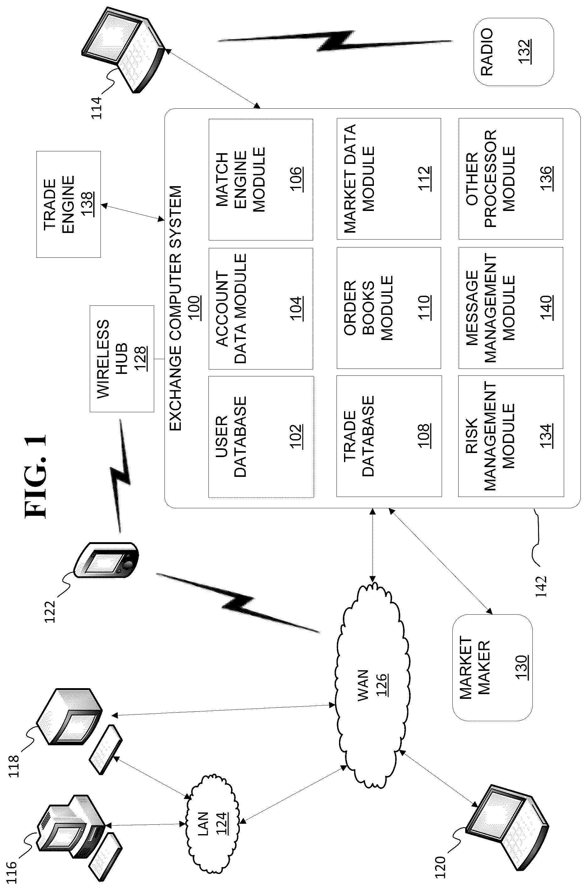 Patent US11824790 — Enforcement of latency determinism across a computer network — Figure 1