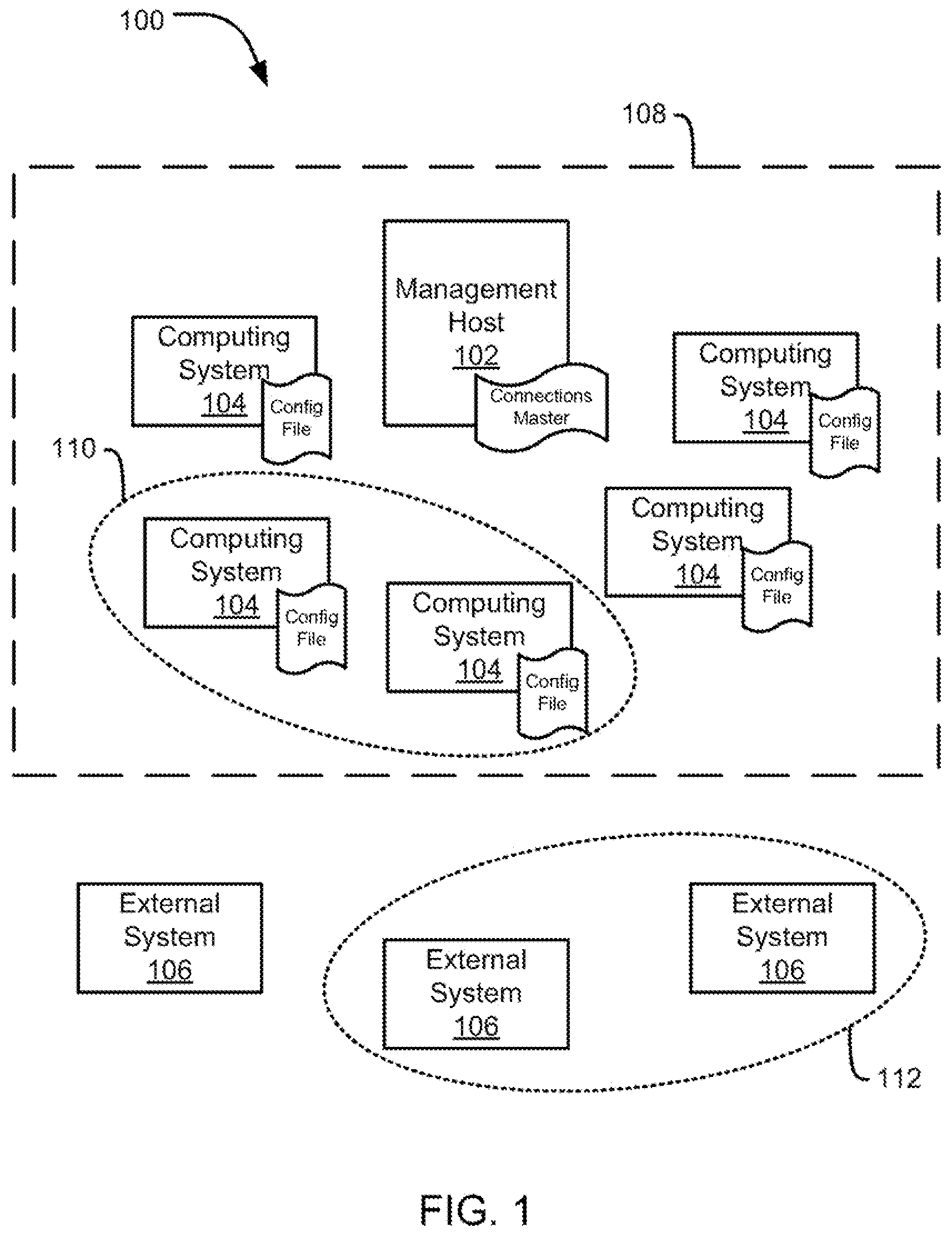 Patent US11824899 — Securely managing network connections — Figure 1