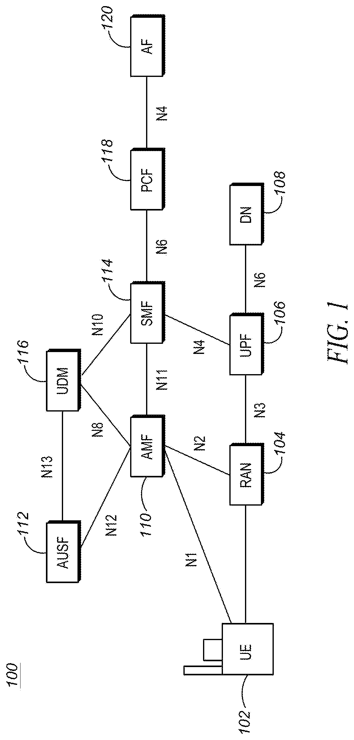 Patent US11824914 — System and method for streaming media to a public safety access point without incurring additional user costs — Figure 1