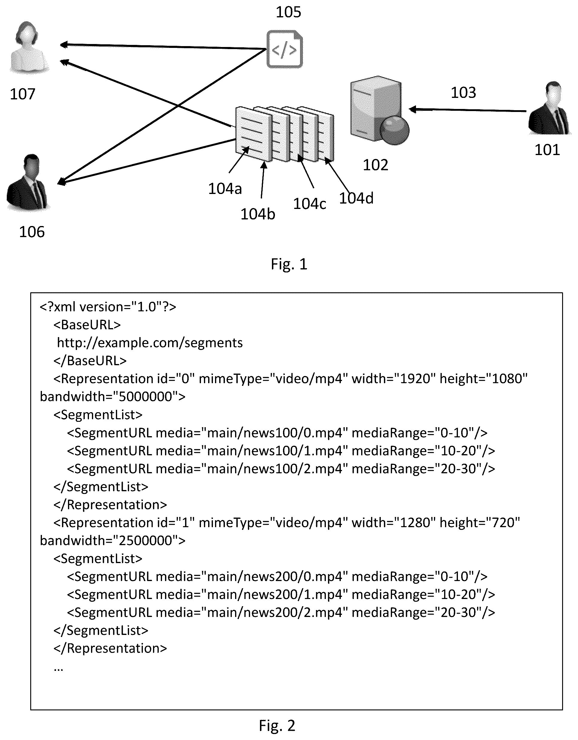 Patent US11824915 — Method, computer program and system for streaming a video conference in a multi-point videoconferencing system — Figure 1