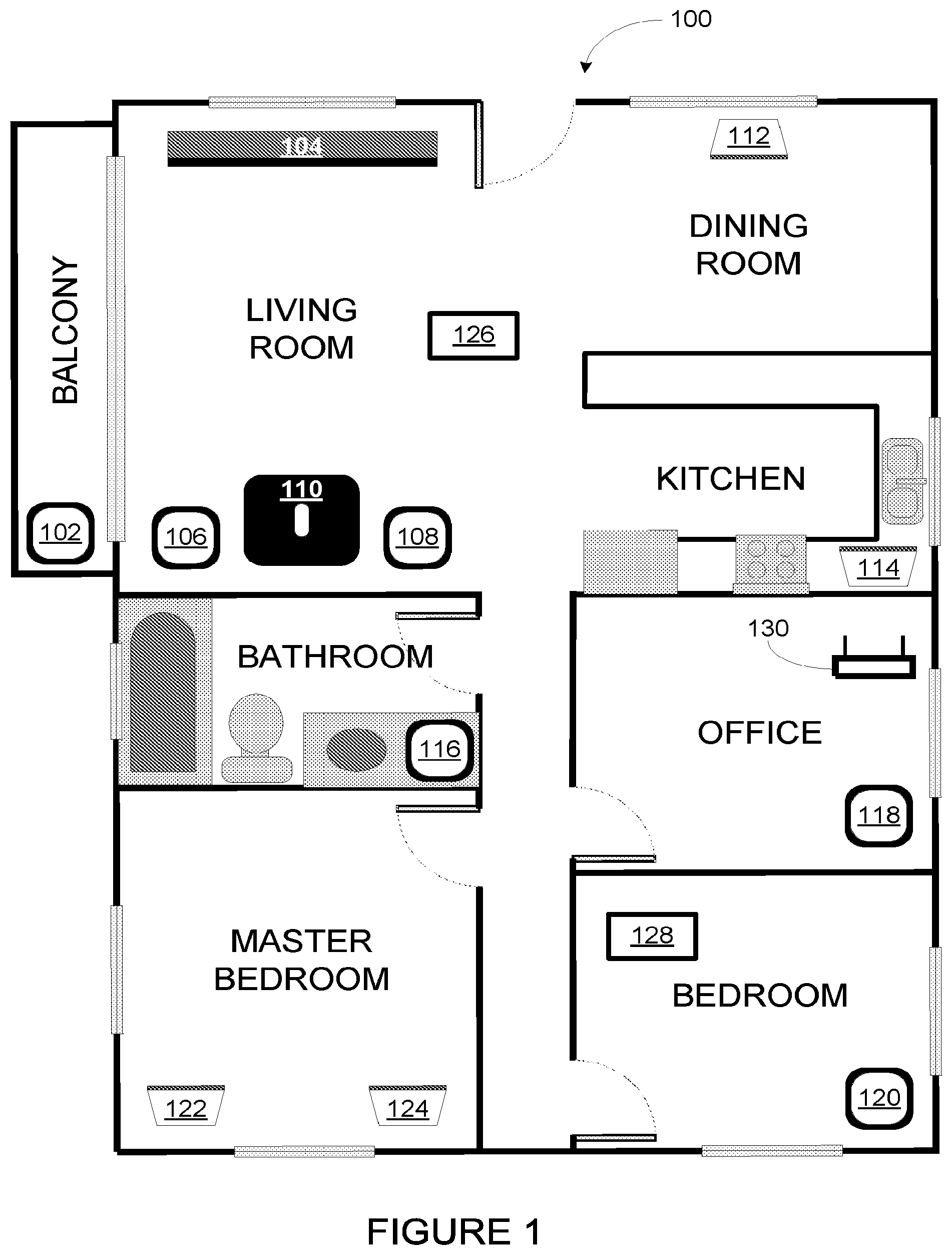 Patent US11824945 — Managing application access of a media playback system — Figure 1