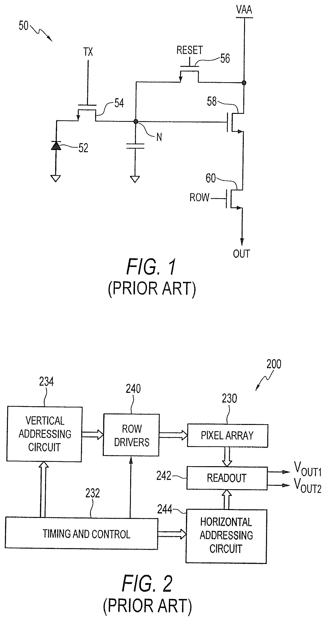Patent US11832004 Figure 1 – Method, apparatus, and system providing an imager with pixels having extended dynamic range