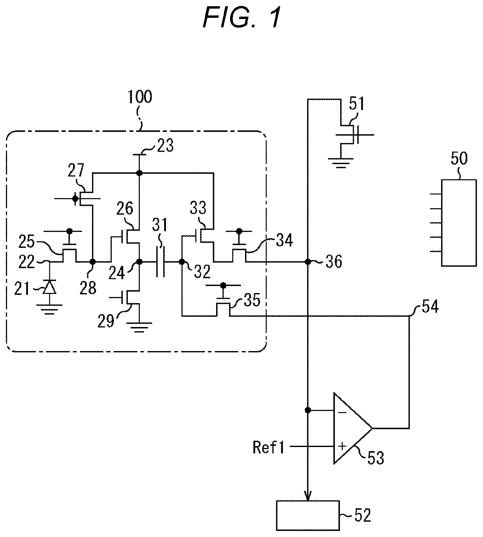Patent US11832005 Figure 1 – Imaging element