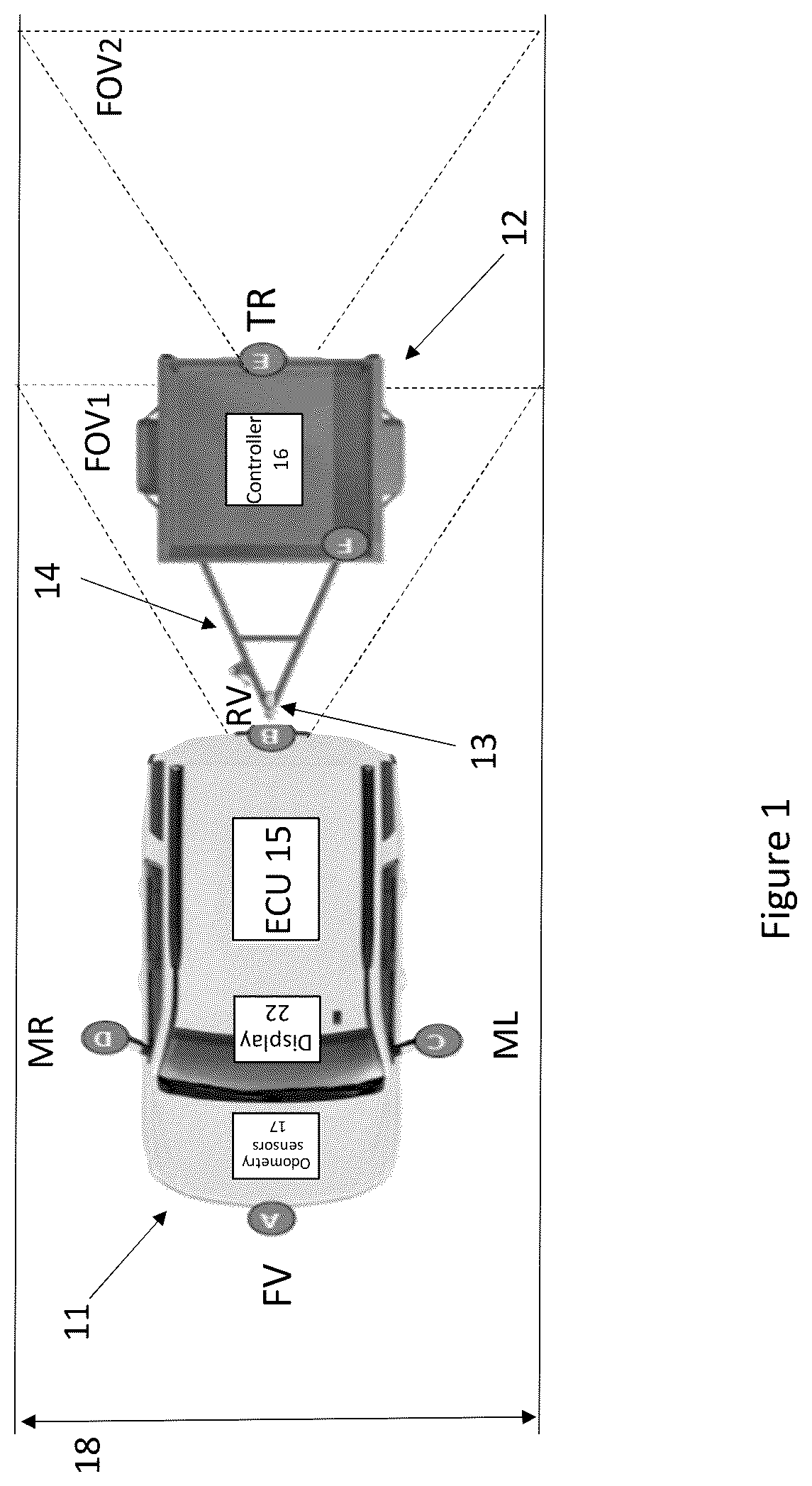 Patent US11832019 — Method for harmonizing images acquired from non overlapping camera views — Figure 1