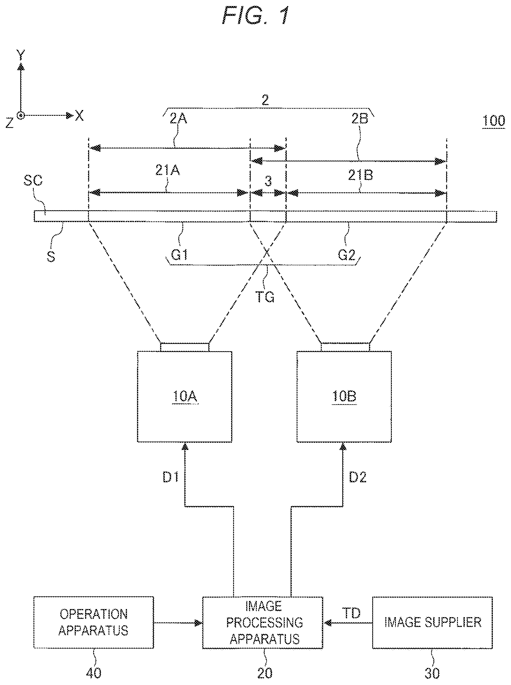 Patent US11832031 — Projection system controlling method, and projector — Figure 1