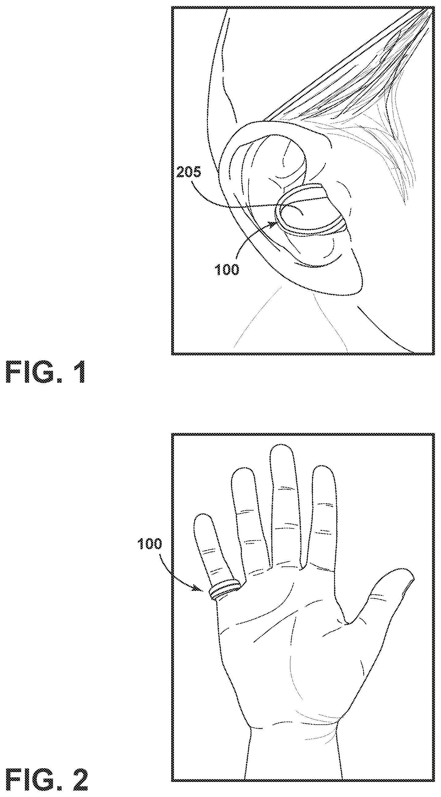 Patent US11832045 Figure 1 – Ring-shaped earphone