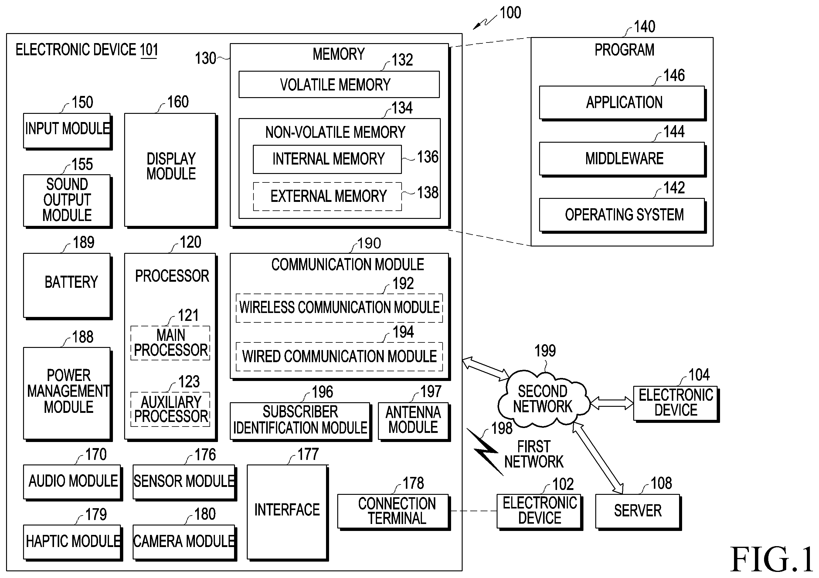 Patent US11832048 — Electronic device including speaker module — Figure 1