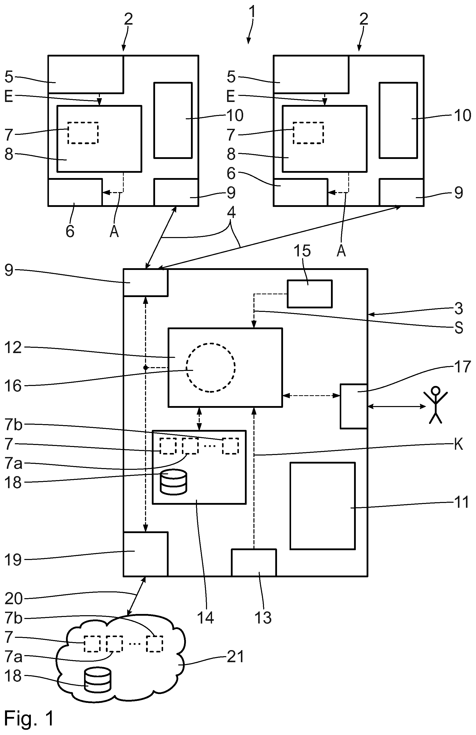 Patent US11832058 — Hearing device system and method for processing audio signals — Figure 1