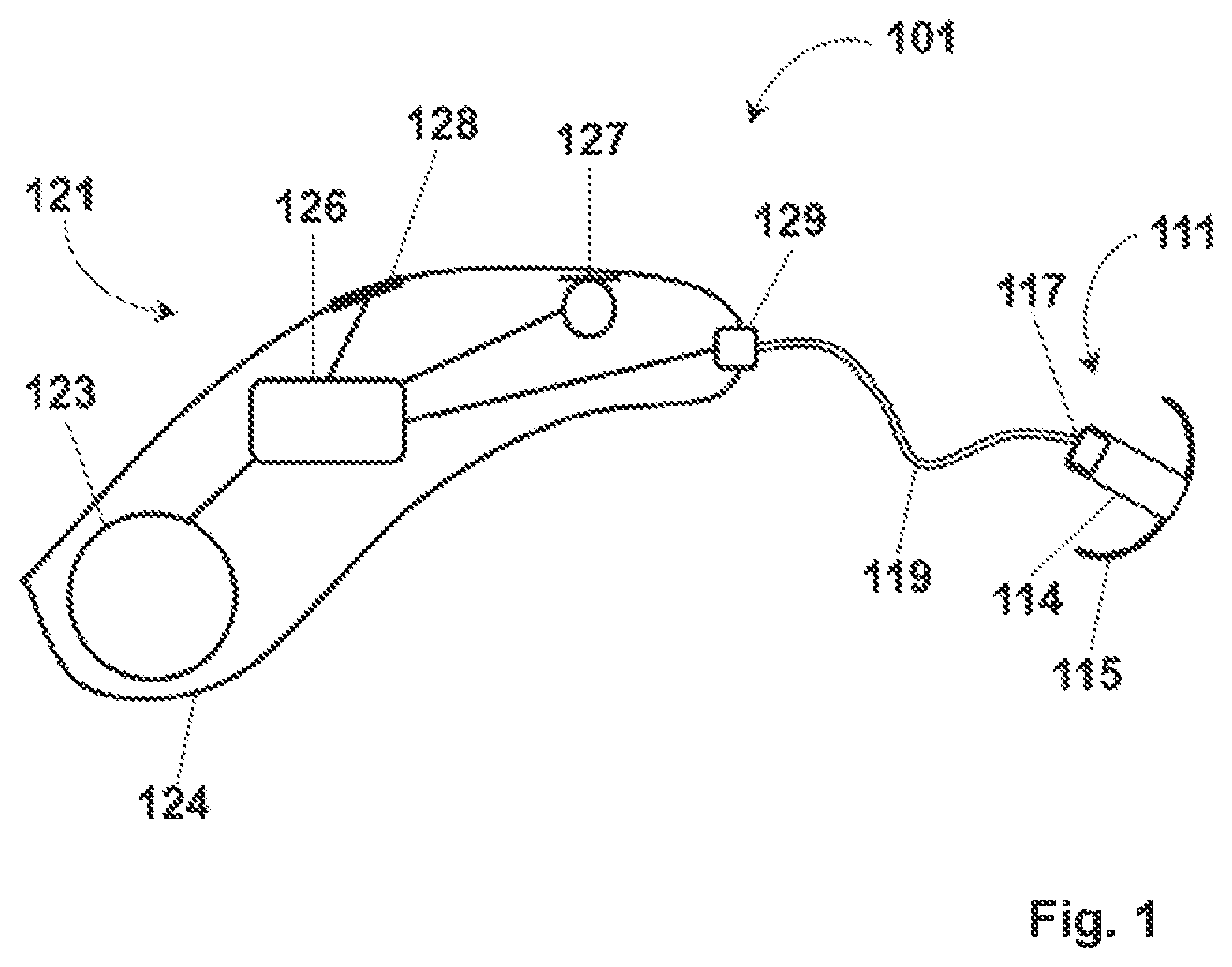 Patent US11832064 — Hearing device comprising a slidable member — Figure 1