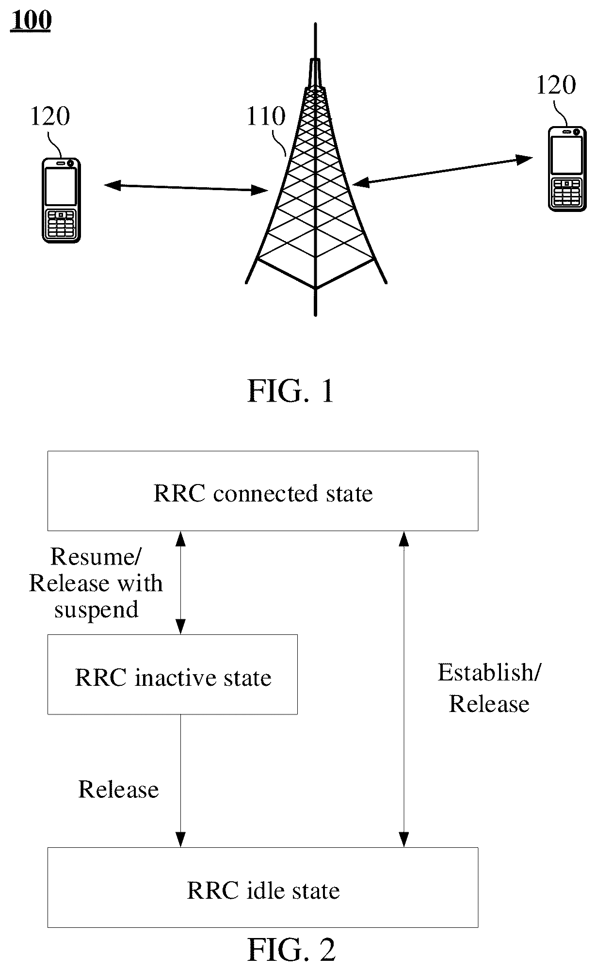 Patent US11832121 — Wireless communication method, terminal device and network device — Figure 1