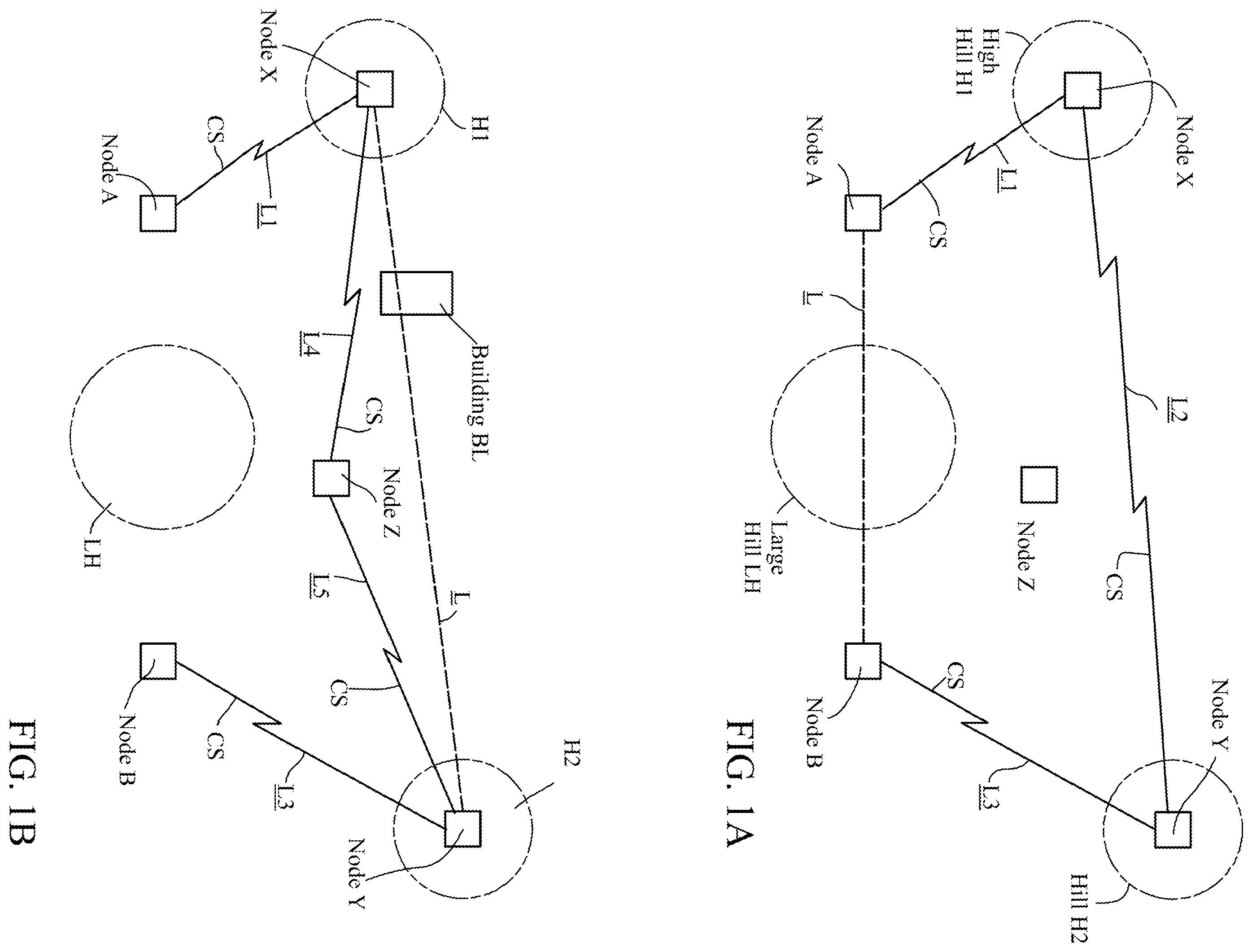 Patent US11832160 — Radio system using nodes with high gain antennas — Figure 1