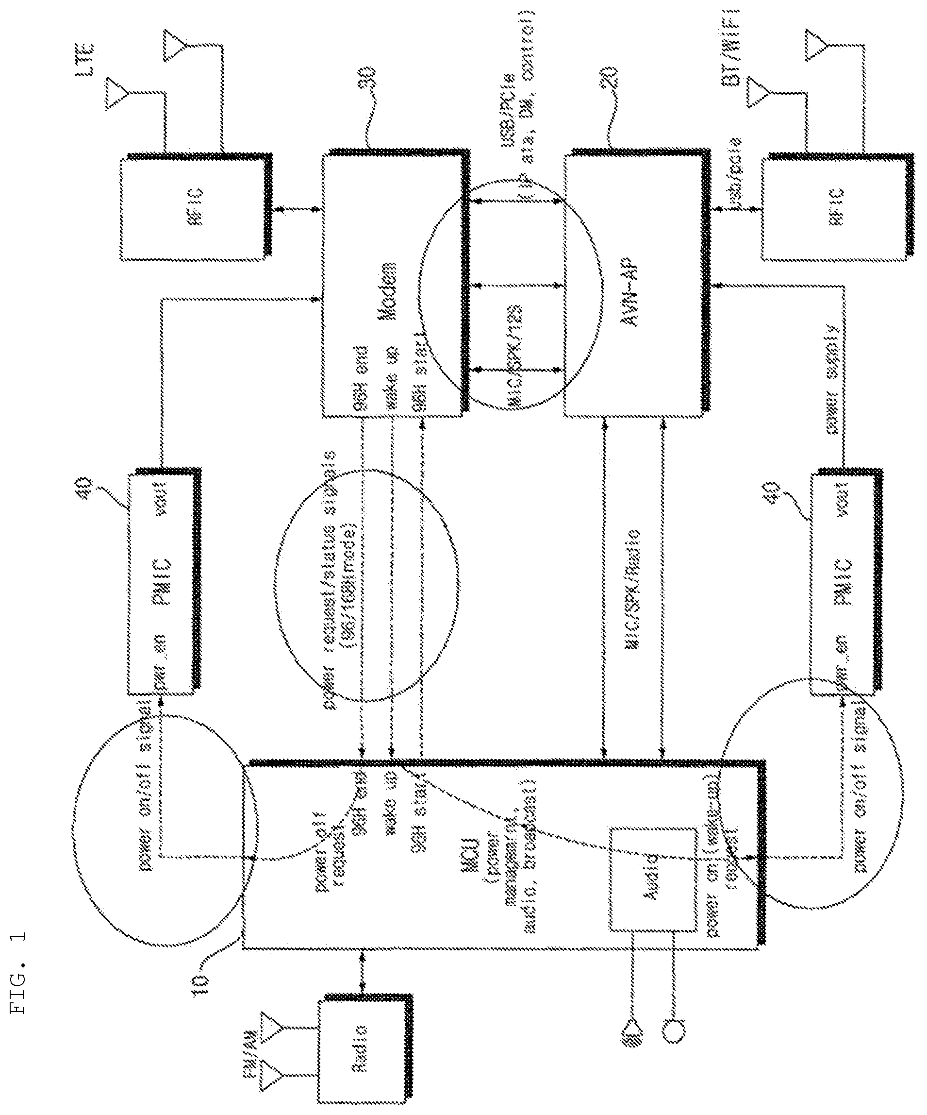 Patent US11832184 — System and method for exchanging data or signals for vehicle — Figure 1