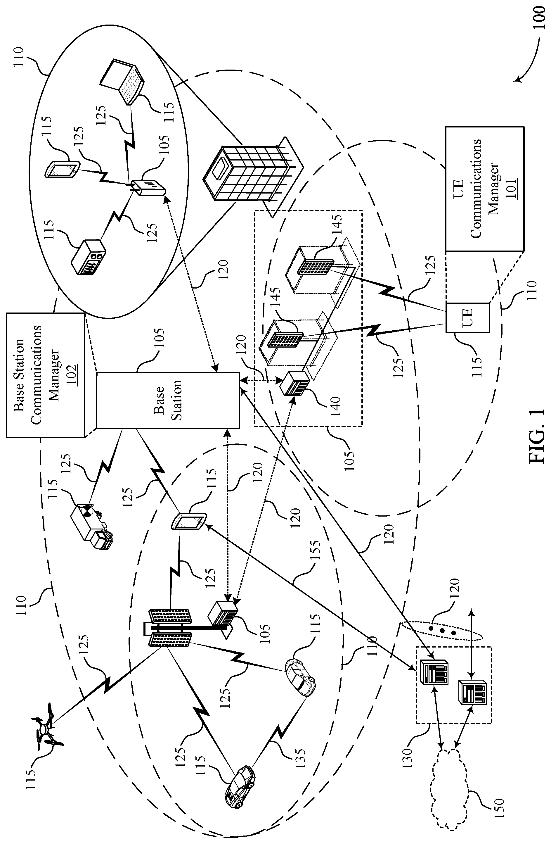 Patent US11832296 — Contention resolution in new radio non-terrestrial networks — Figure 1