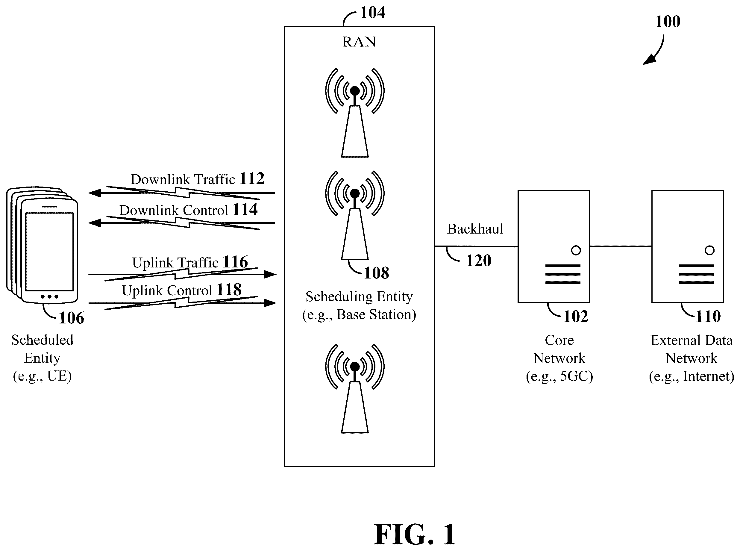 Patent US11832330 — Beam failure detection for full-duplex communication — Figure 1