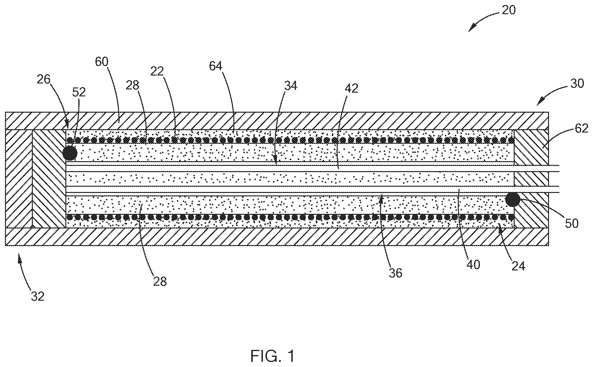 Patent US11832356 — Resistive heater with temperature sensing power pins — Figure 1