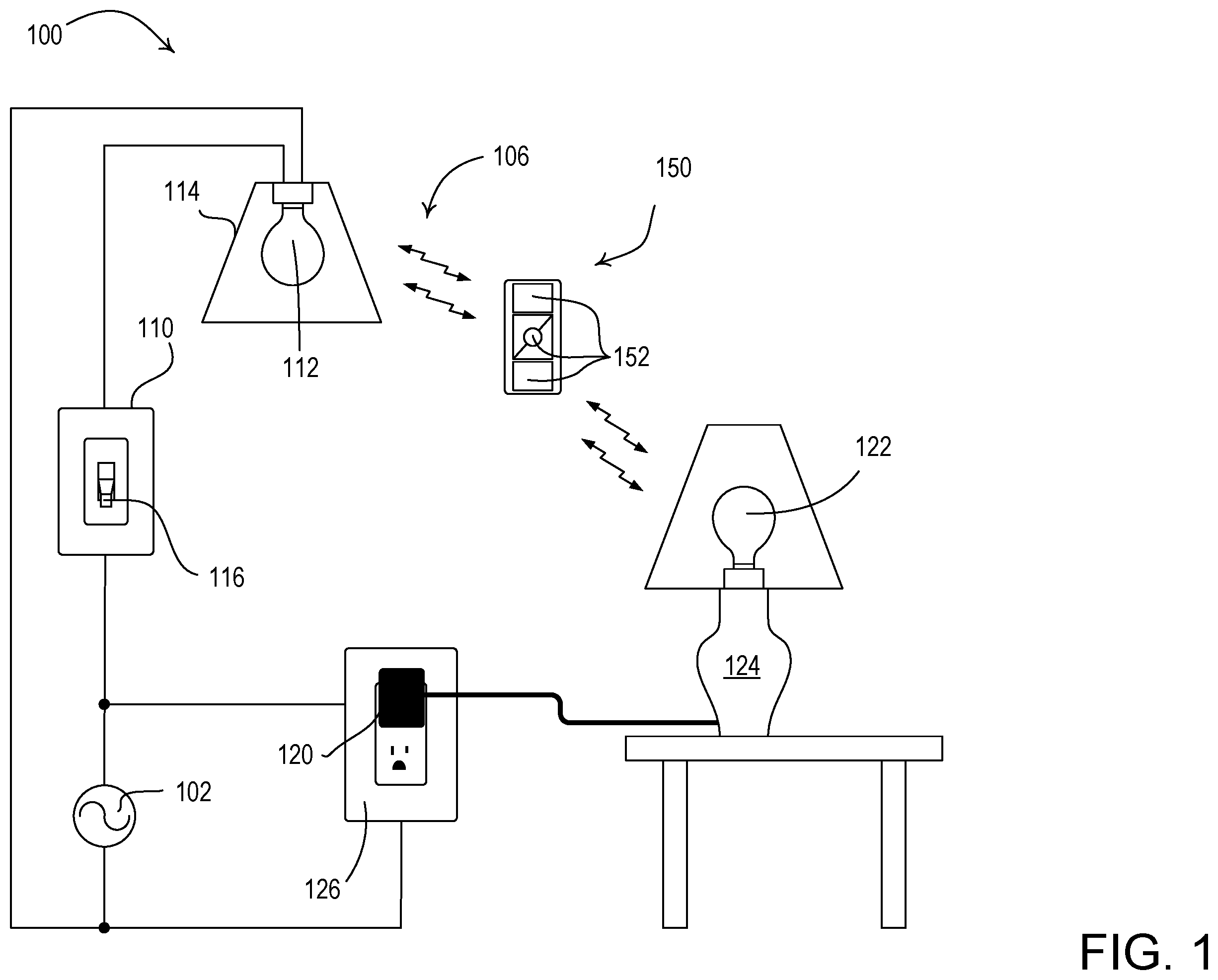 Patent US11832368 — State retention load control system — Figure 1