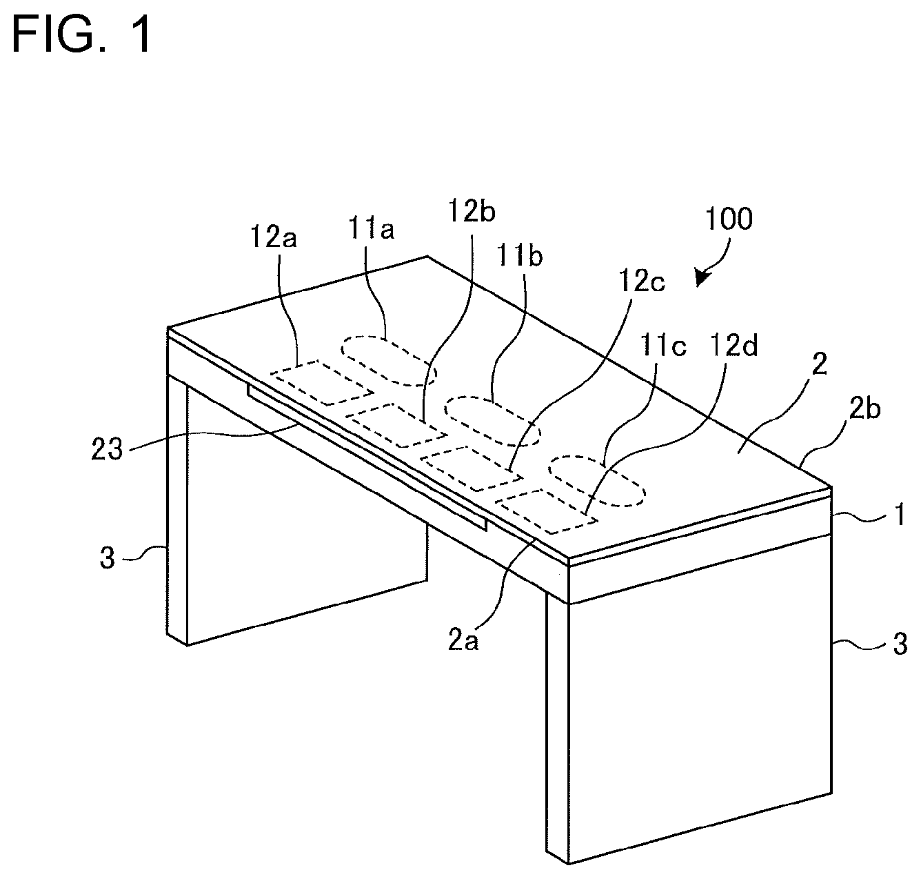 Patent US11832370 — Table type cooking apparatus — Figure 1