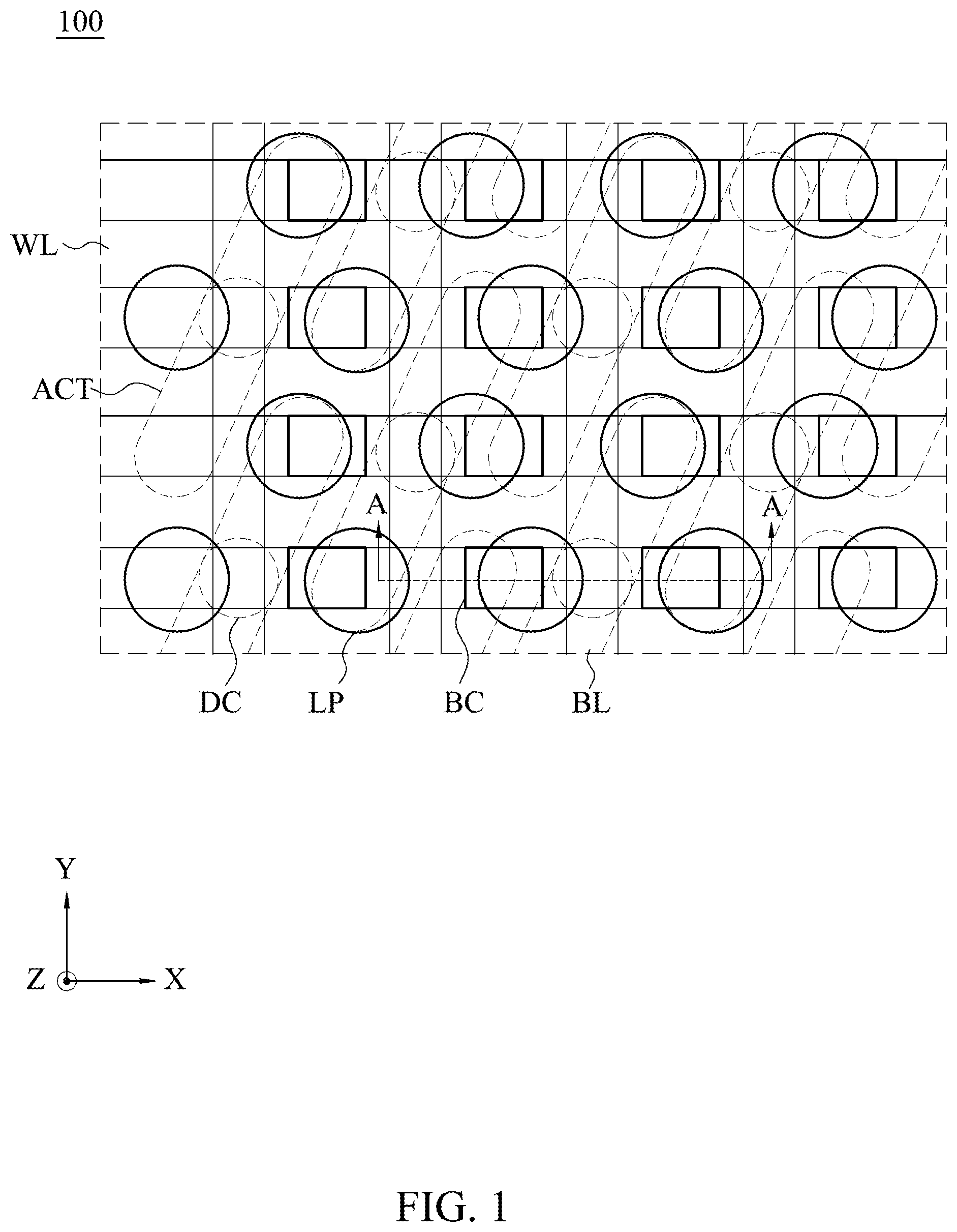 Patent US11832435 — Semiconductor device and method of fabricating the same — Figure 1
