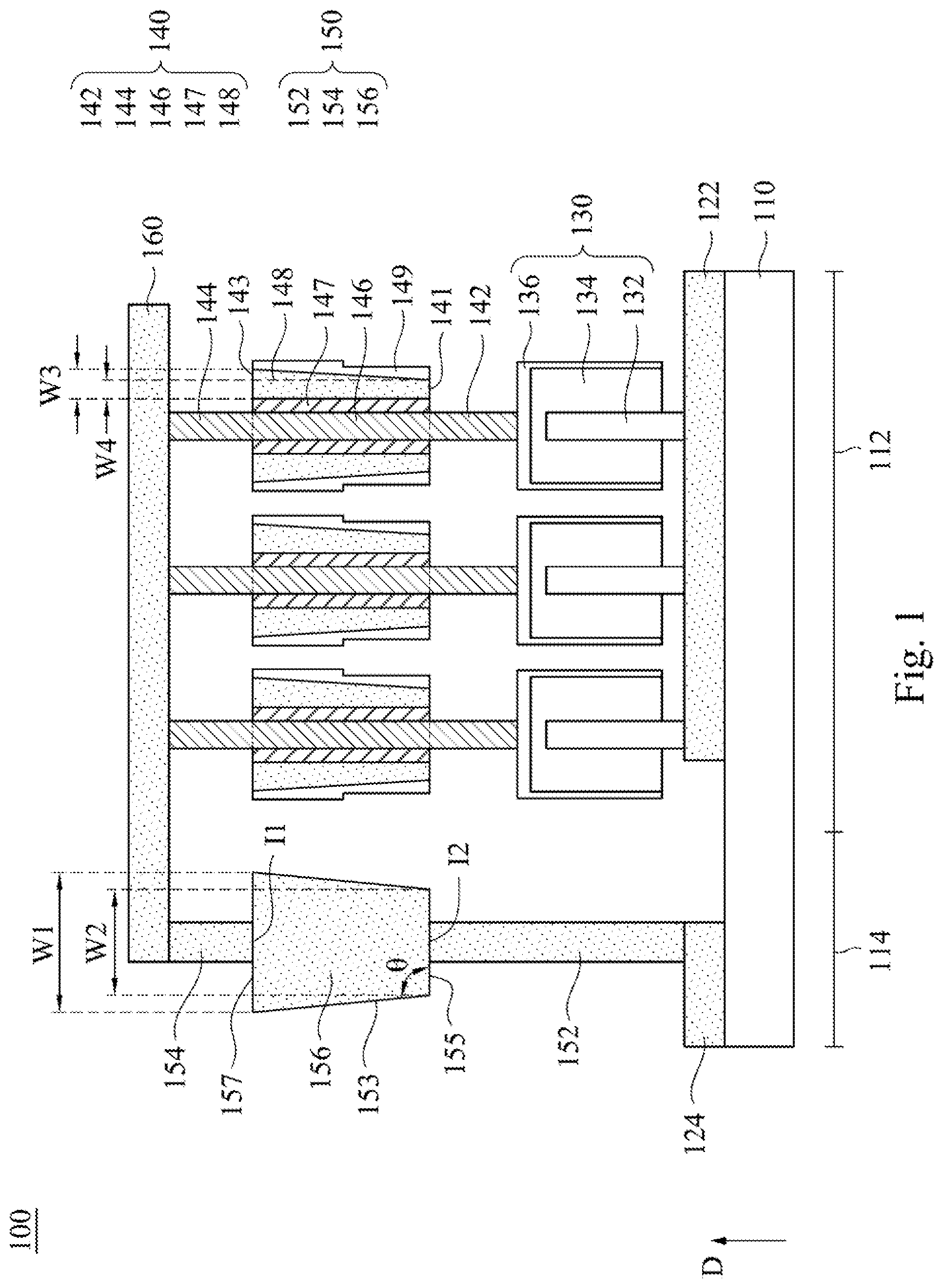 Patent US11832440 — Method of forming memory device — Figure 1