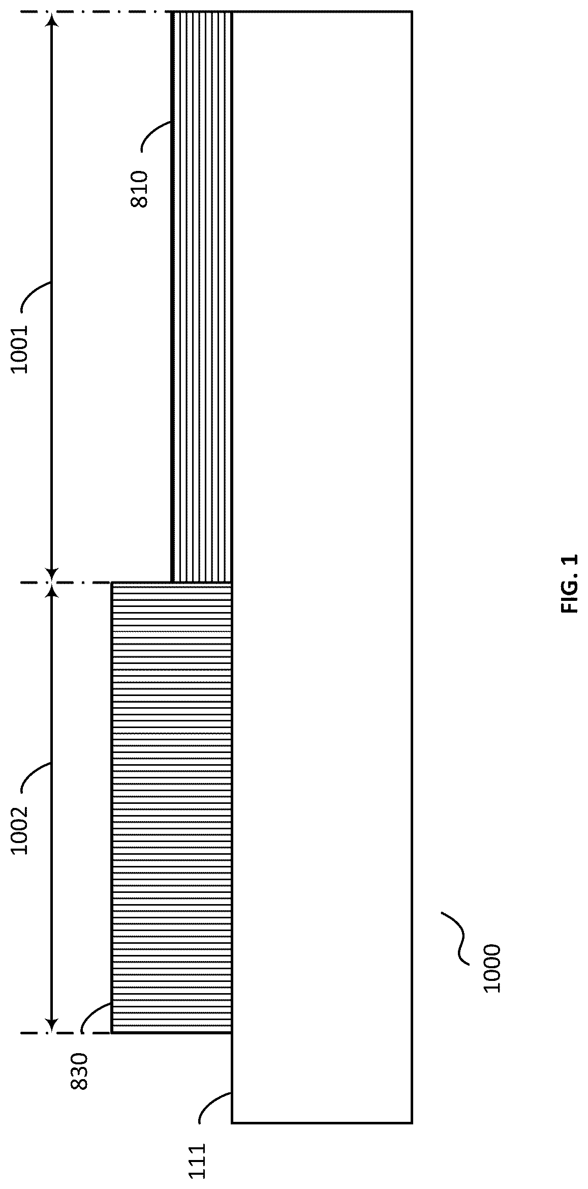 Patent US11832473 — Optoelectronic device including light transmissive regions, with light diffraction characteristics — Figure 1