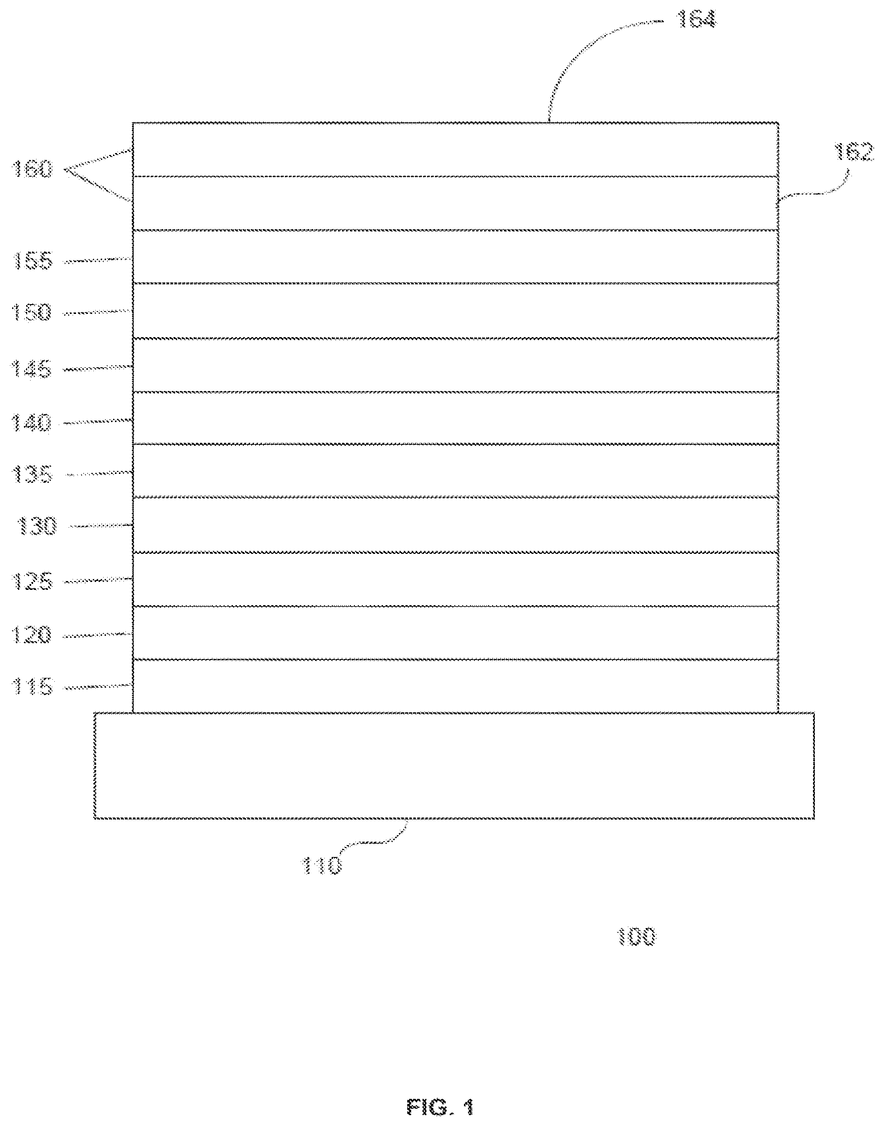 Patent US11832474 — OLED device having enhancement layer(s) — Figure 1