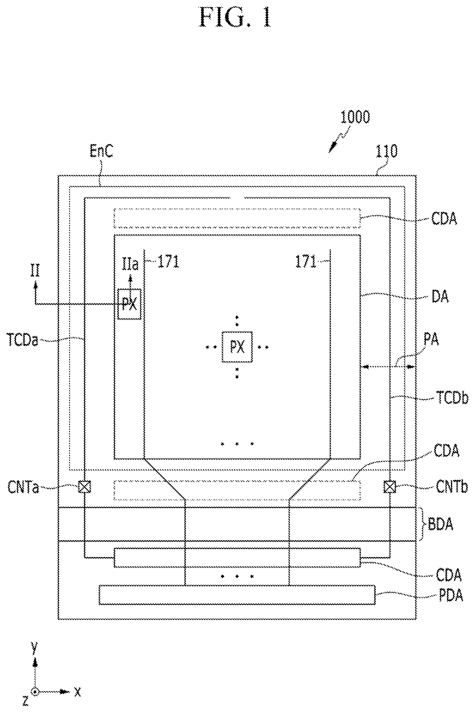 Patent US11832484 — Display device — Figure 1