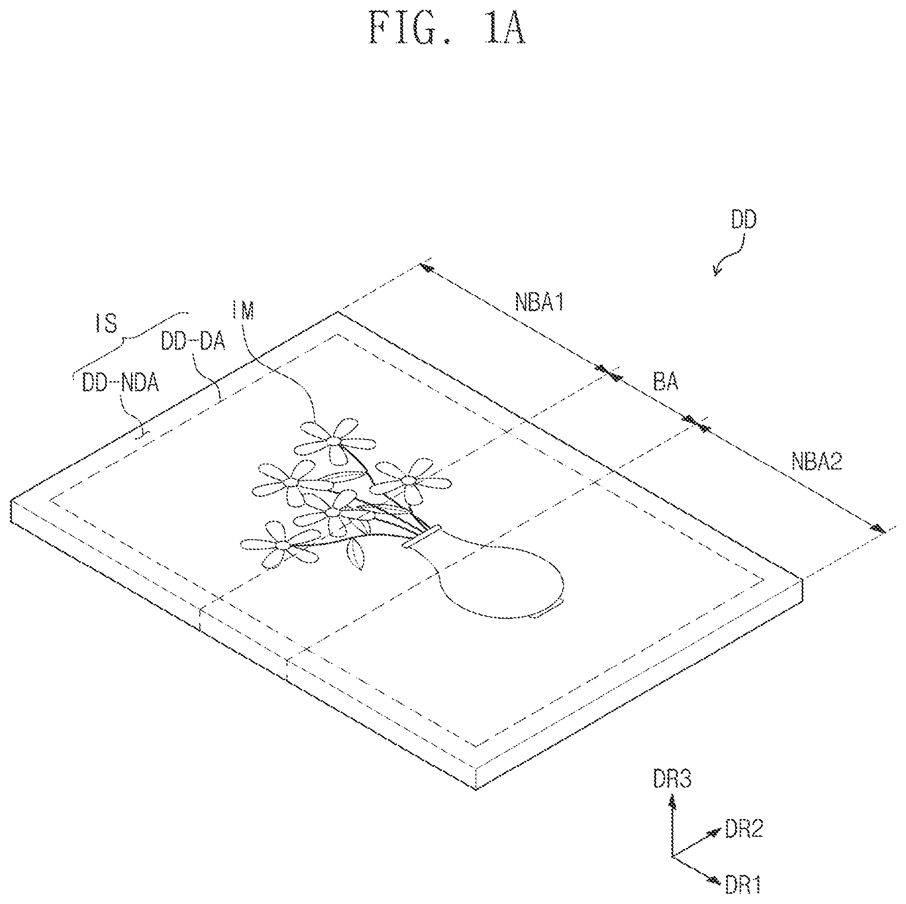 Patent US11832497 Figure 1 – Flexible display device