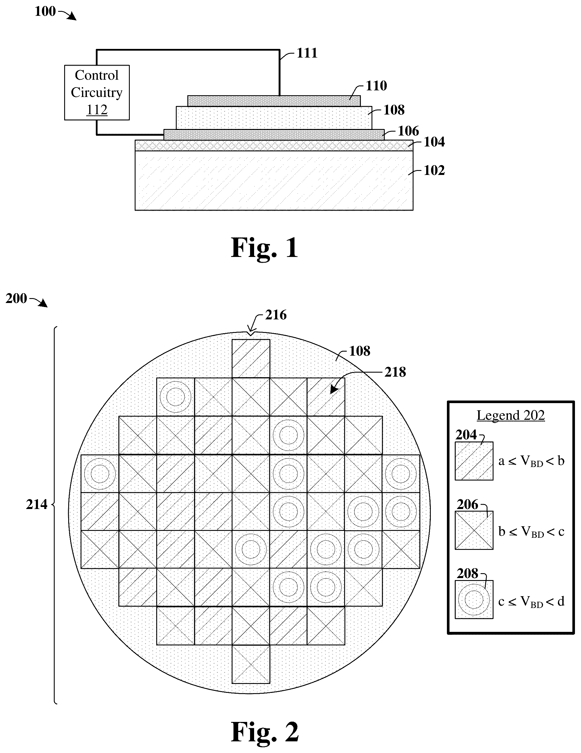 Patent US11832520 — Voltage breakdown uniformity in piezoelectric structure for piezoelectric devices — Figure 1