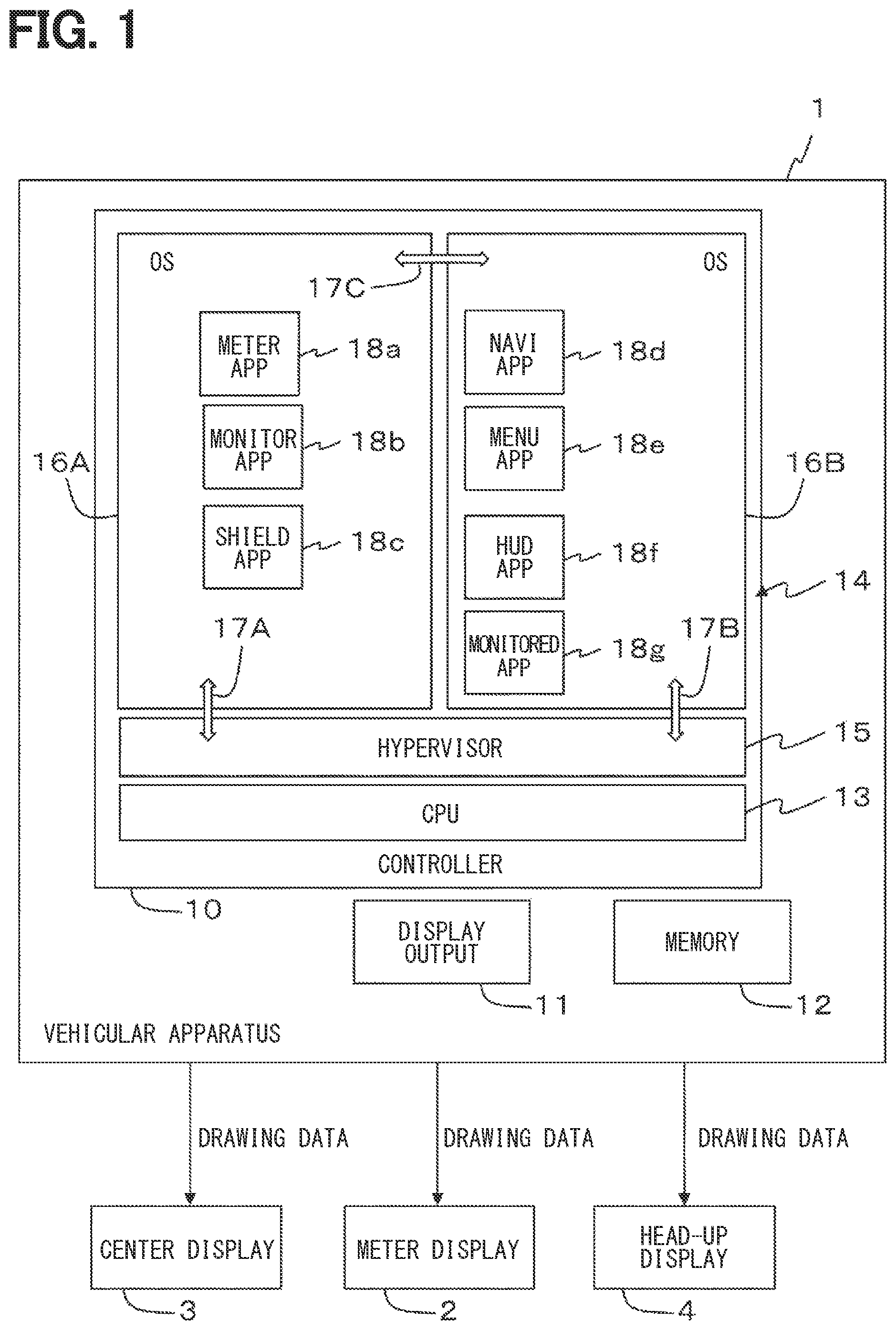 Patent US11836056 — Vehicular apparatus — Figure 1